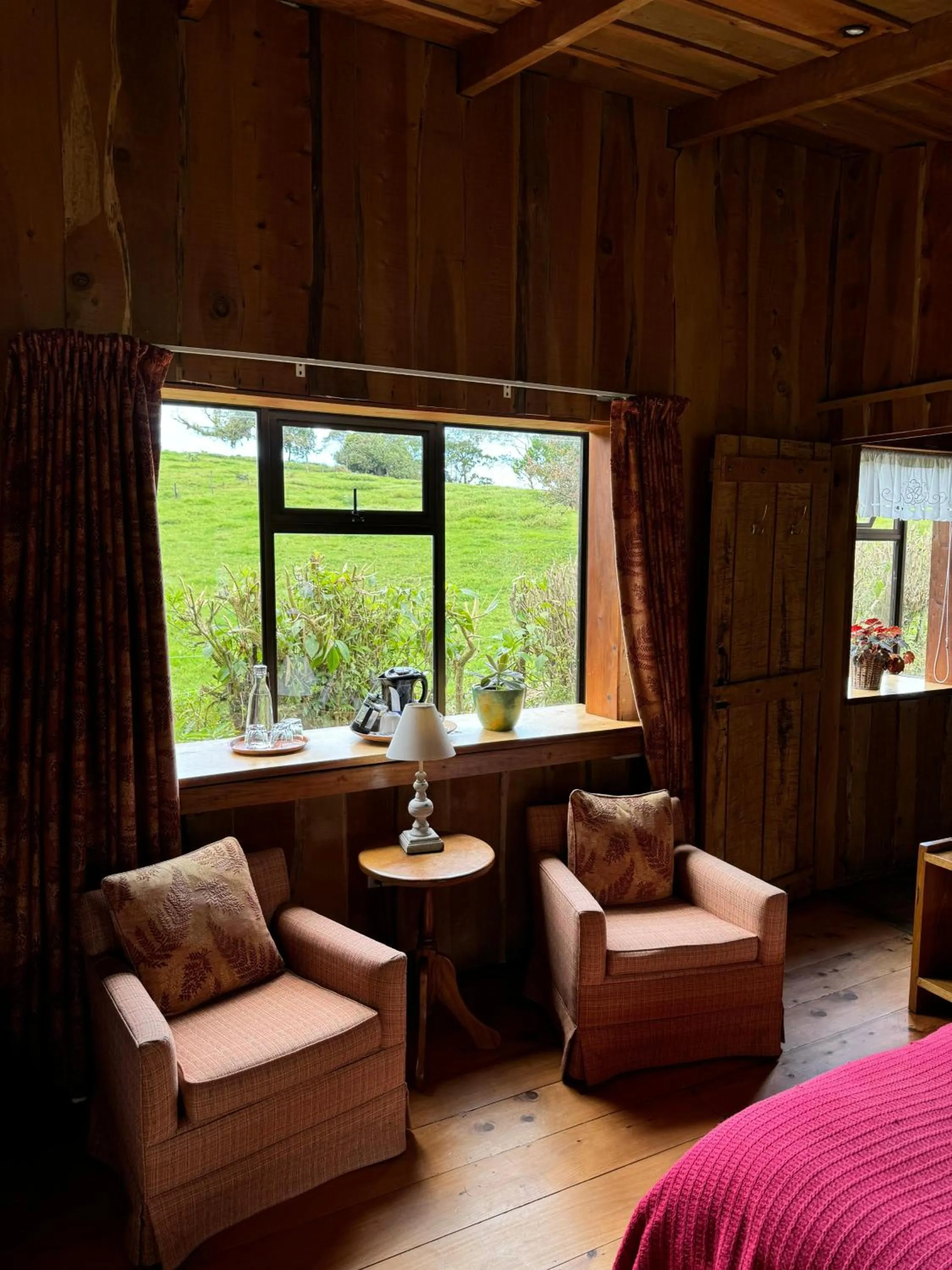 Seating area in Poas Volcano Lodge