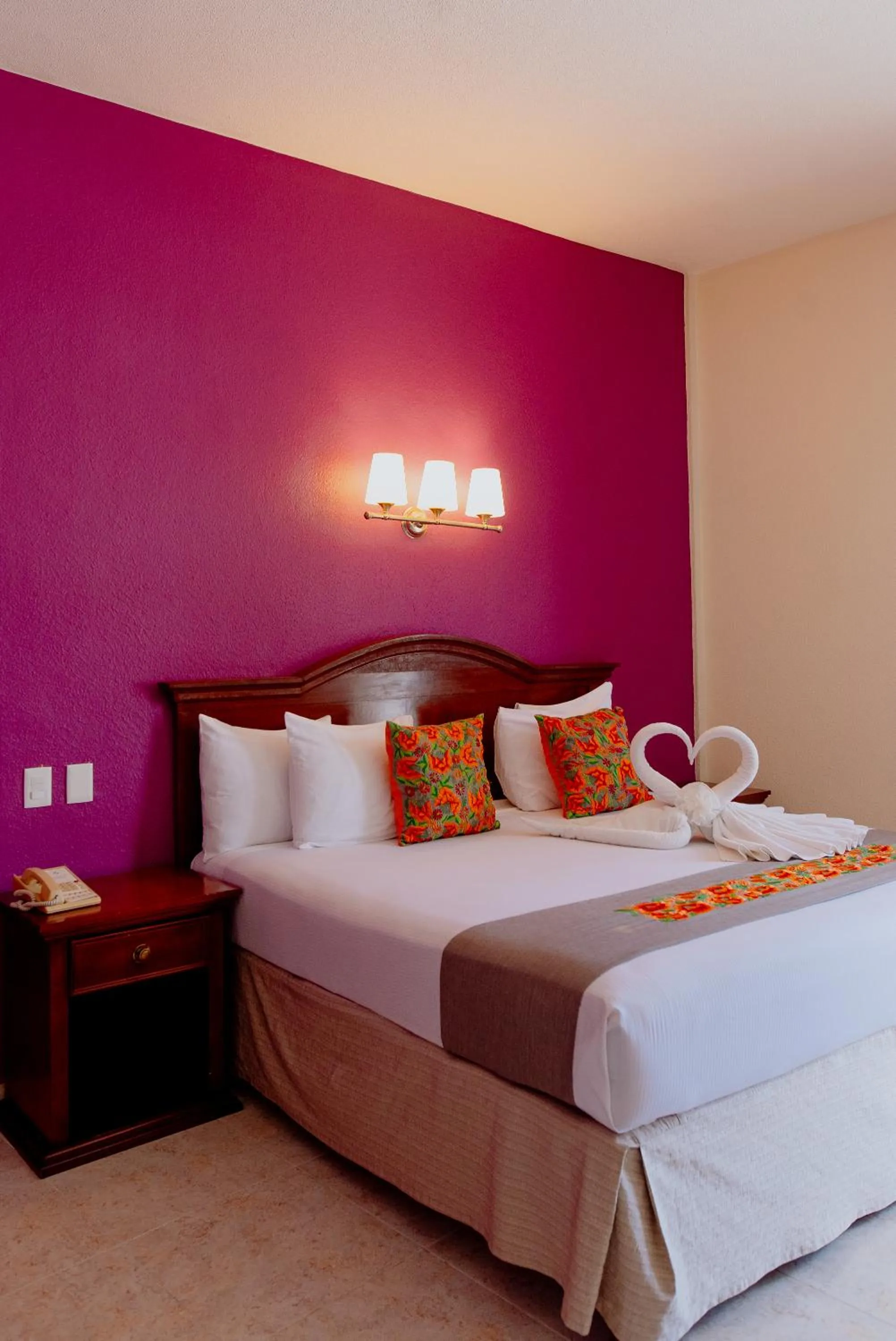 Bed in Hotel Plaza Campeche