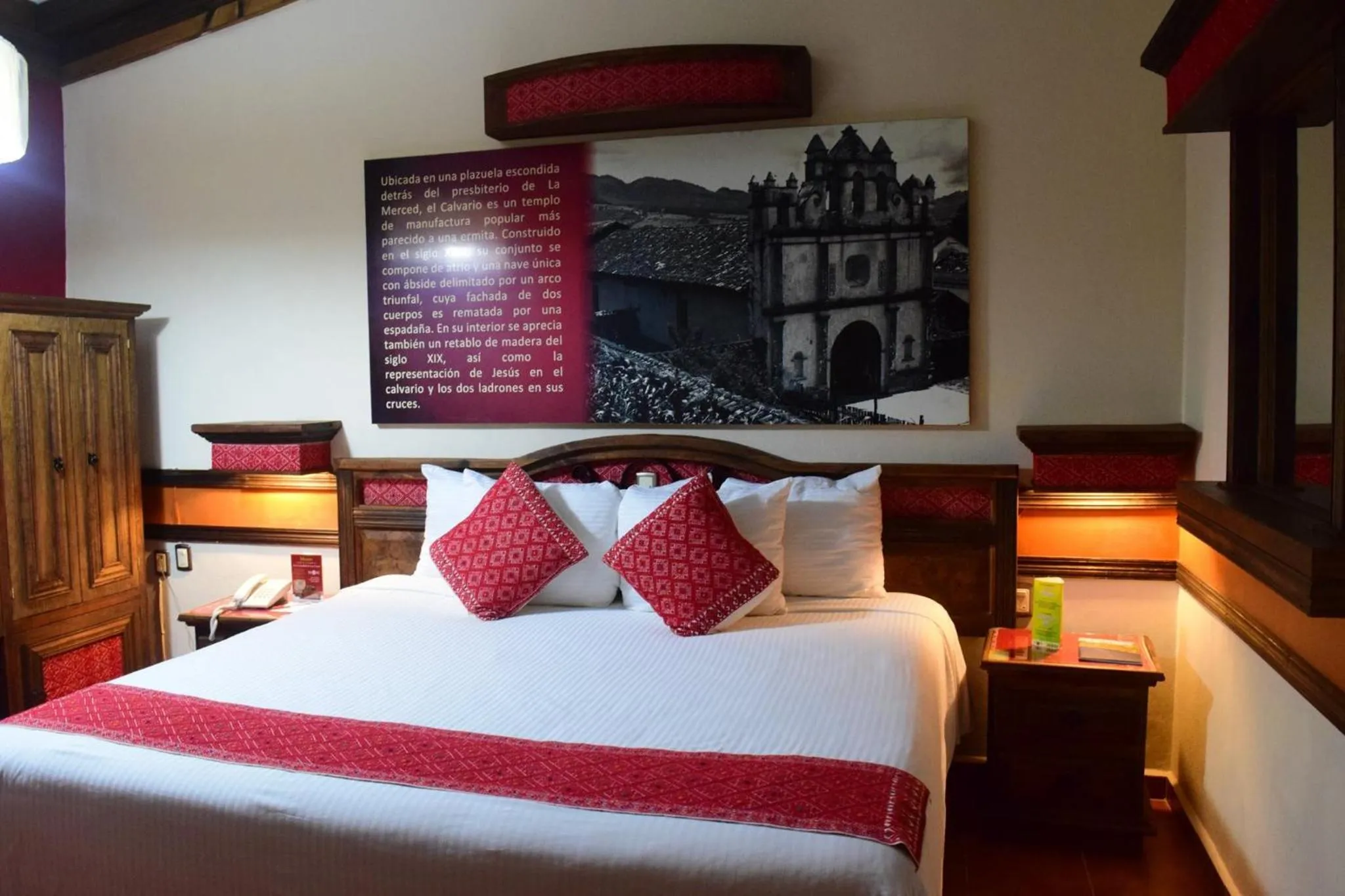 Bed in Nuestras Raíces Hotel - Museo - Restaurante