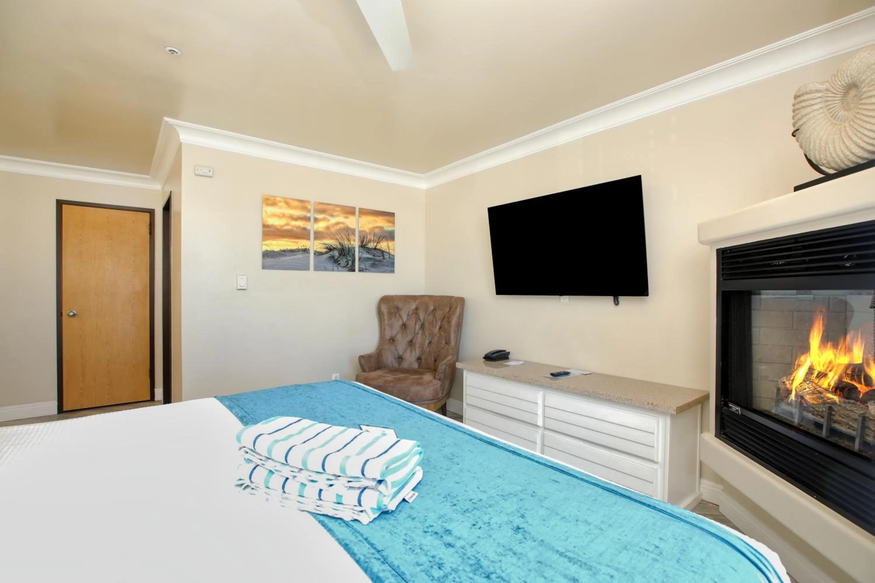 Bed in SeaVenture Beach Hotel