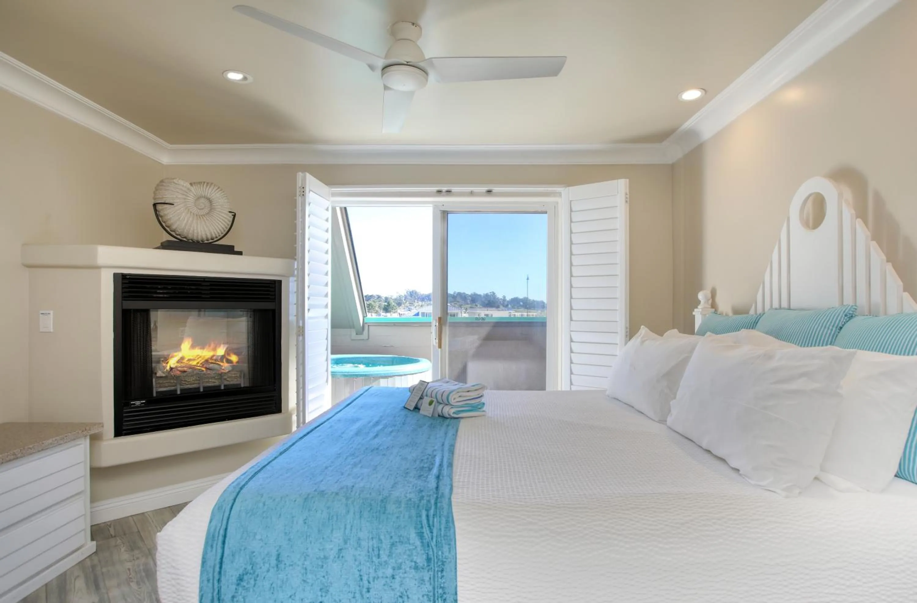 Bed in SeaVenture Beach Hotel