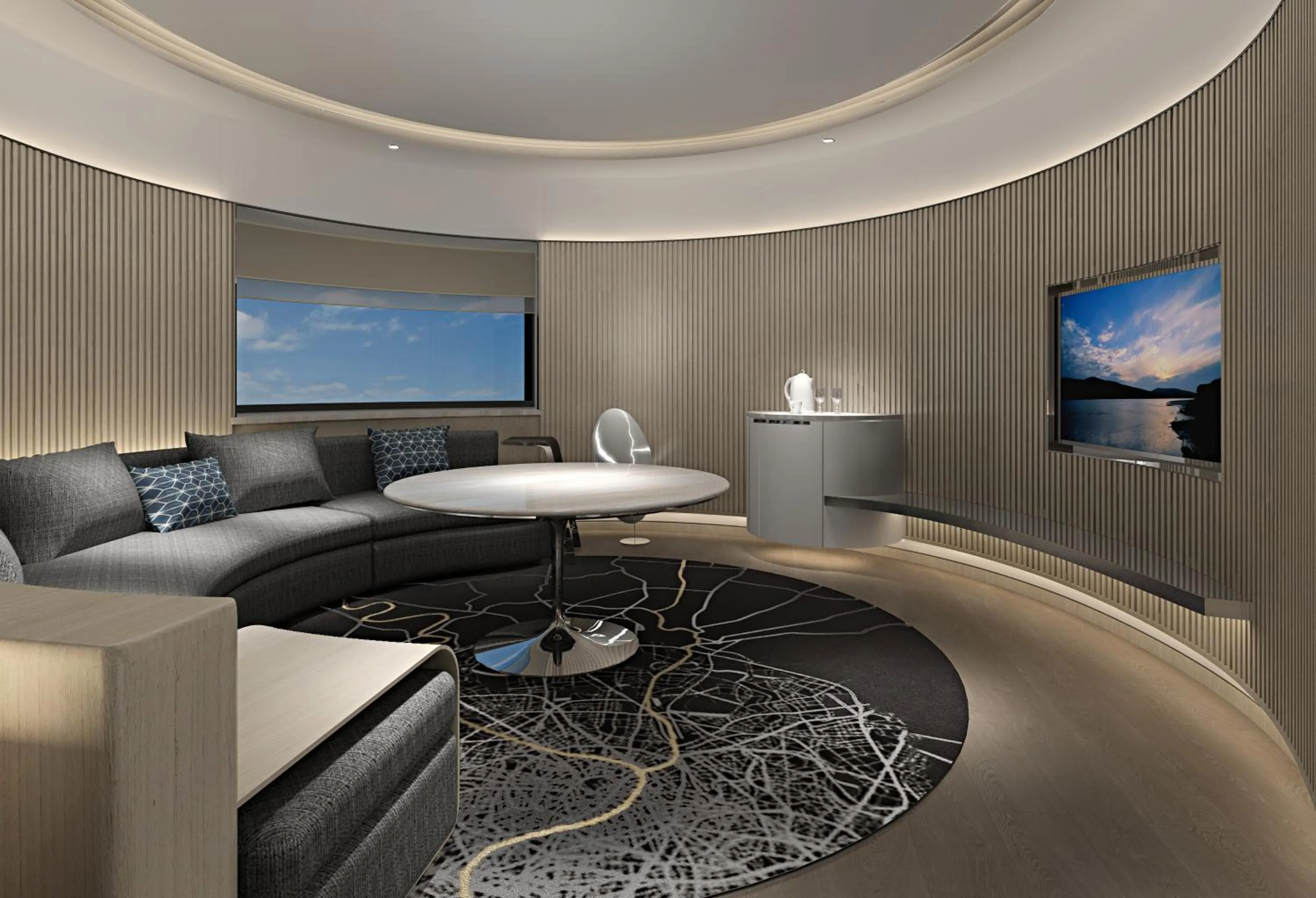 Living room in Renaissance Shenzhen Luohu Hotel