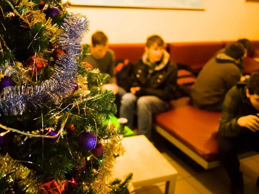 group of guests in Westend City Hostel