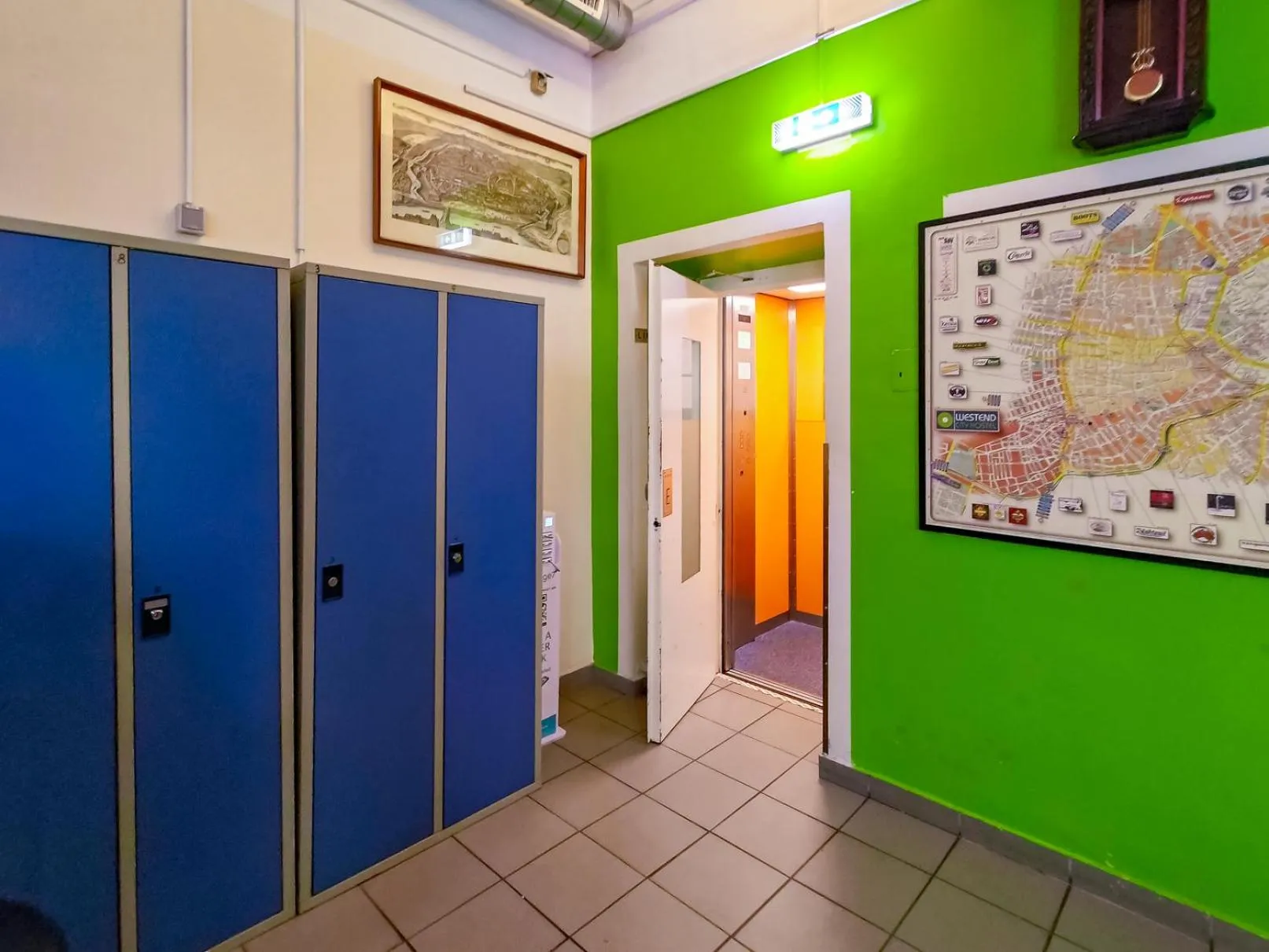 elevator in Westend City Hostel