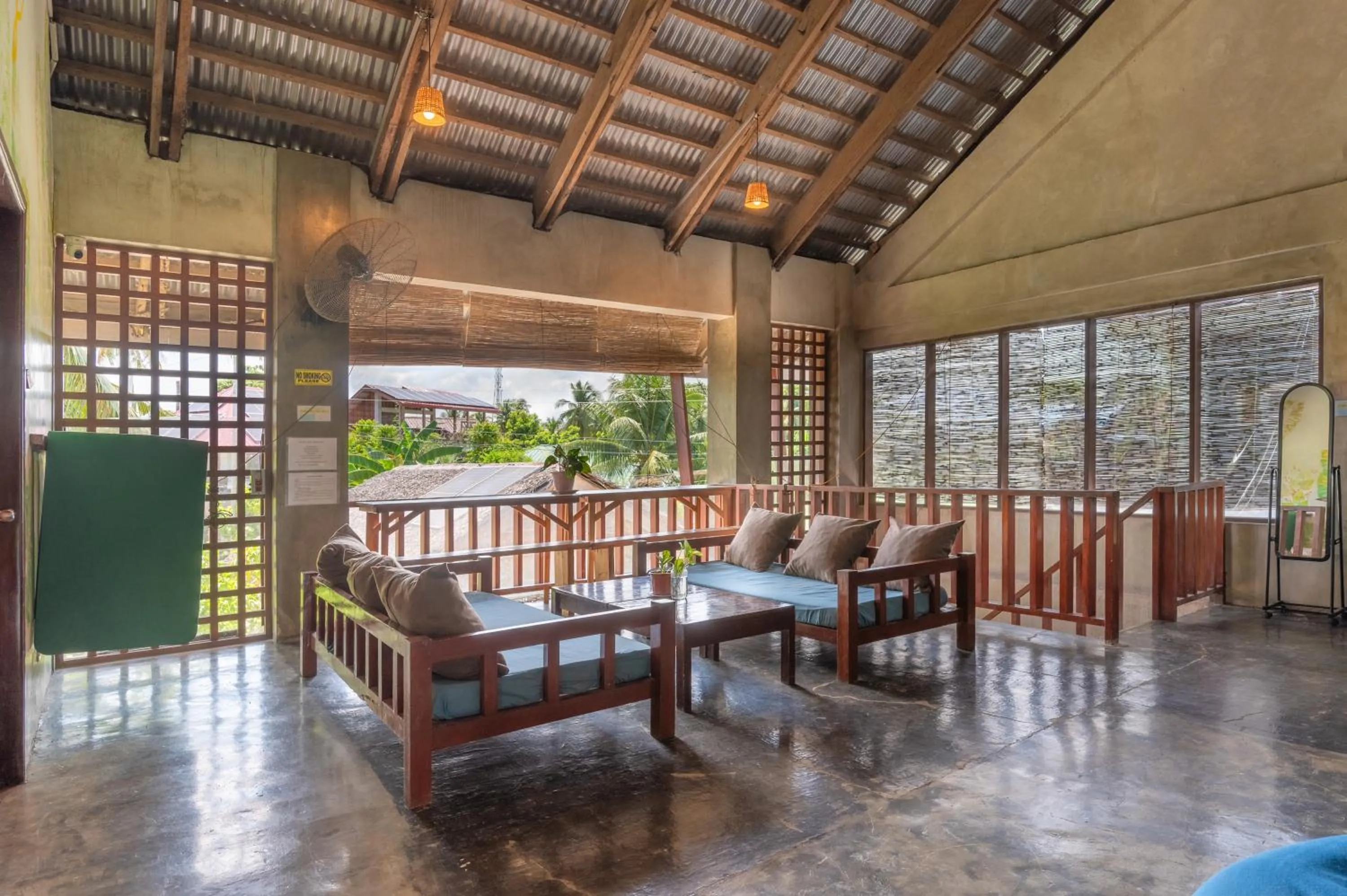 Seating area in Sinag Hostel