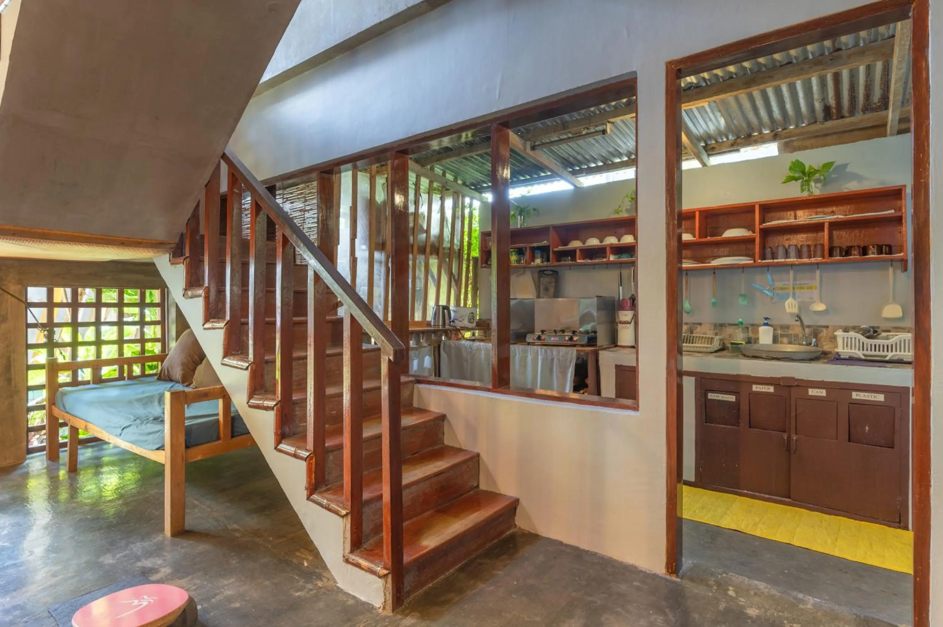 Kitchen or kitchenette in Sinag Hostel