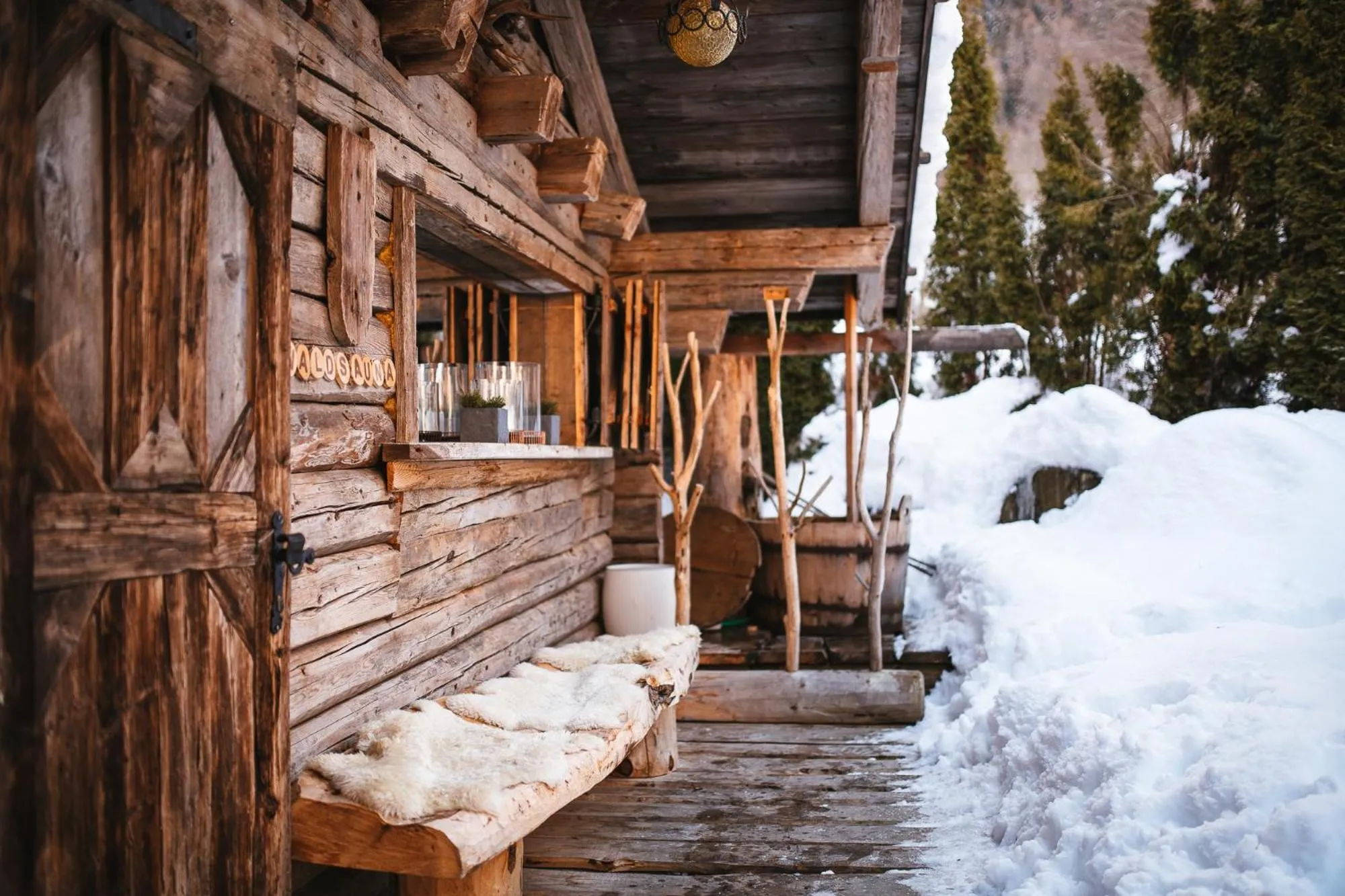 Sauna in Naturhotel Rainer