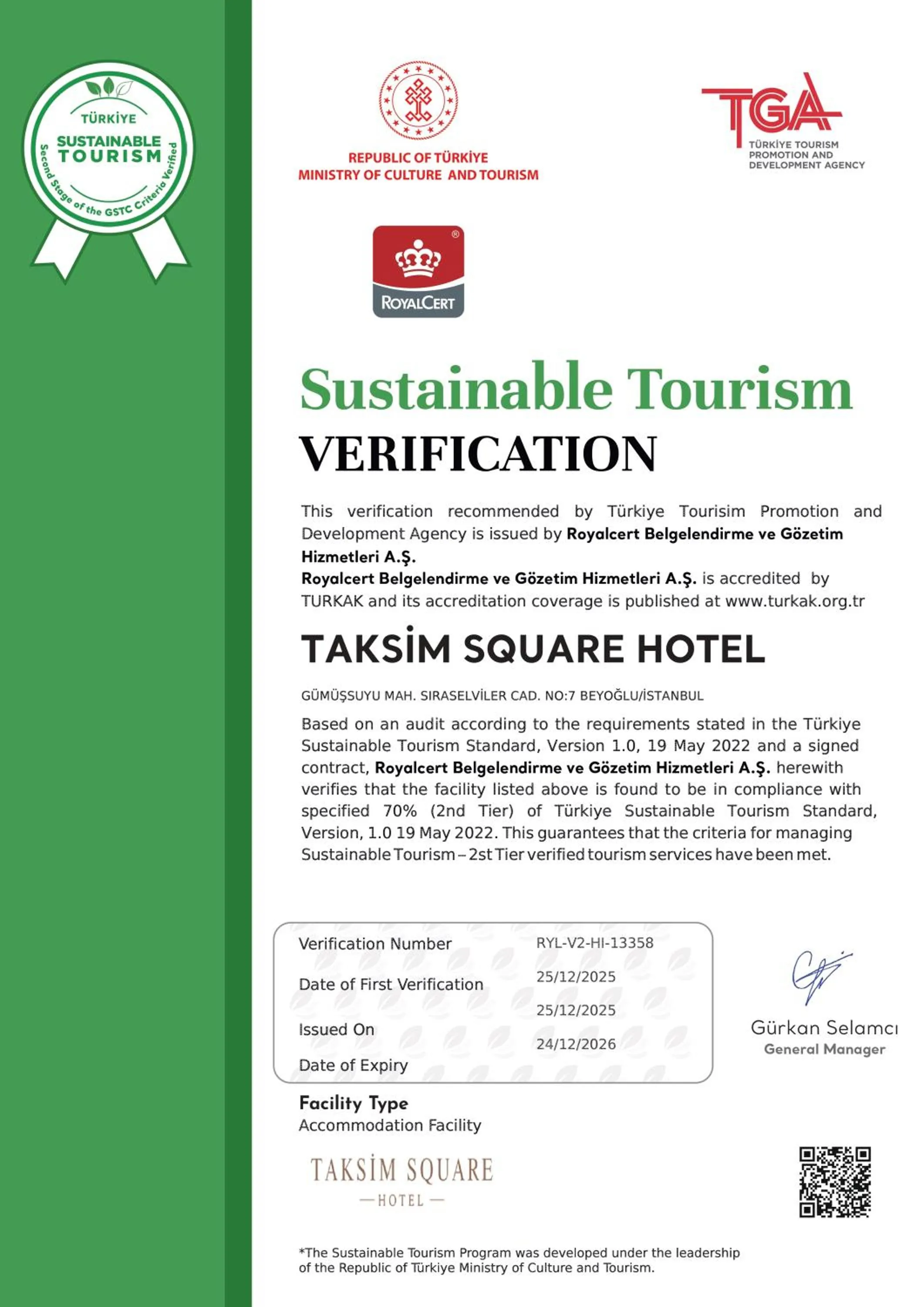 Property building in Taksim Square Hotel