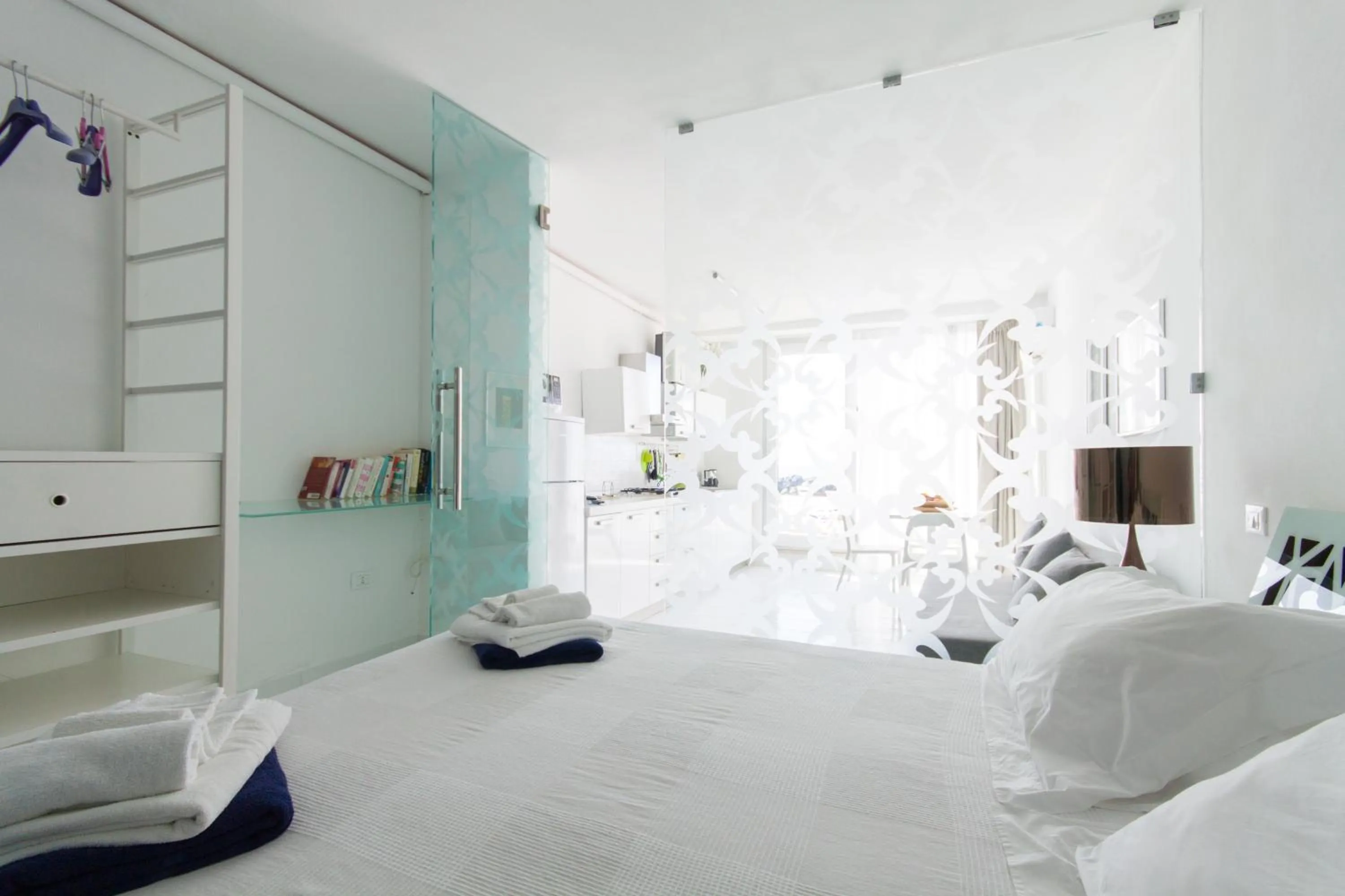 Bedroom, Bed in Amira Beach Villa by Le Dhome Sicily