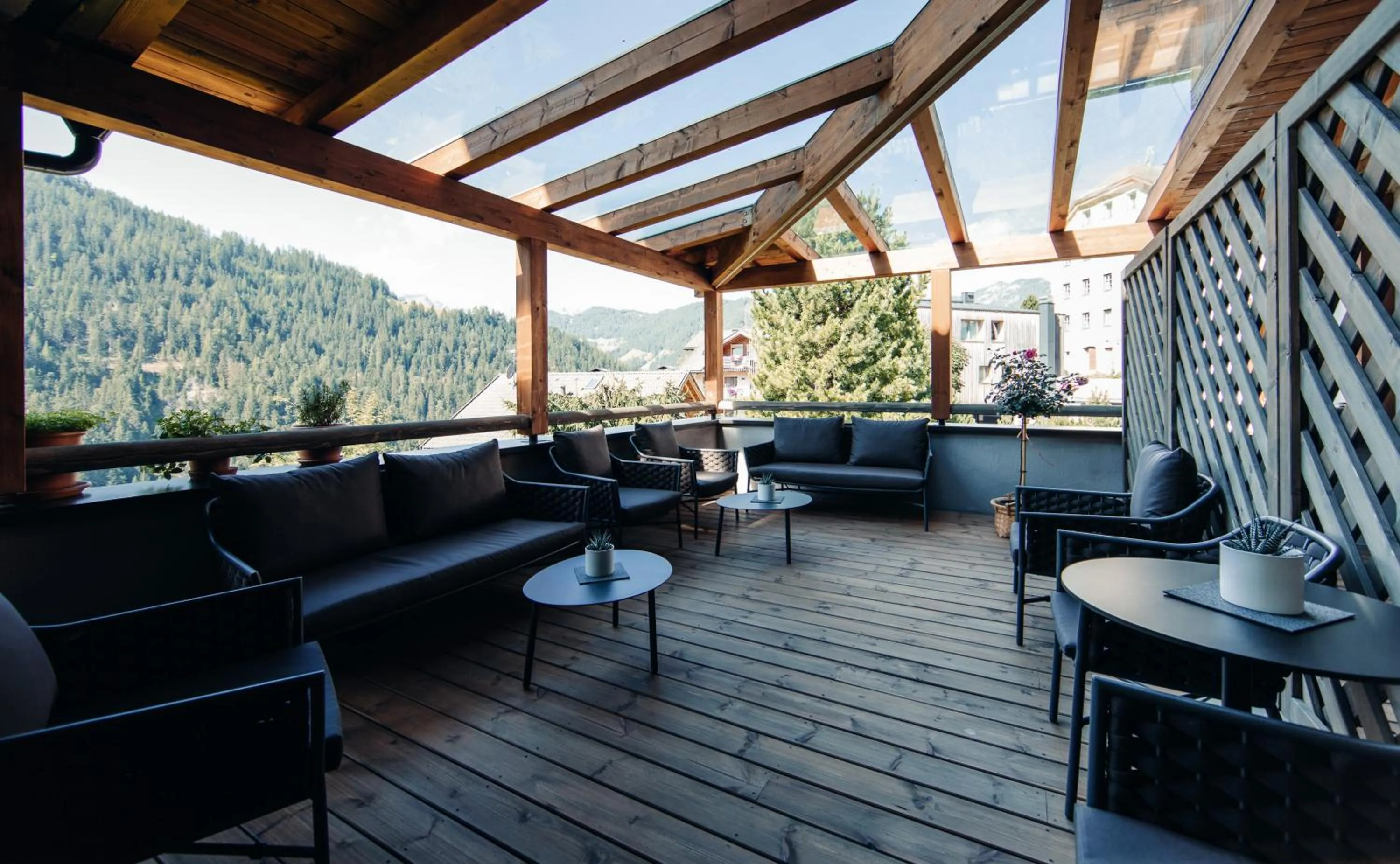 Balcony/Terrace in Plan Murin - Authentic Dolomites Hotel