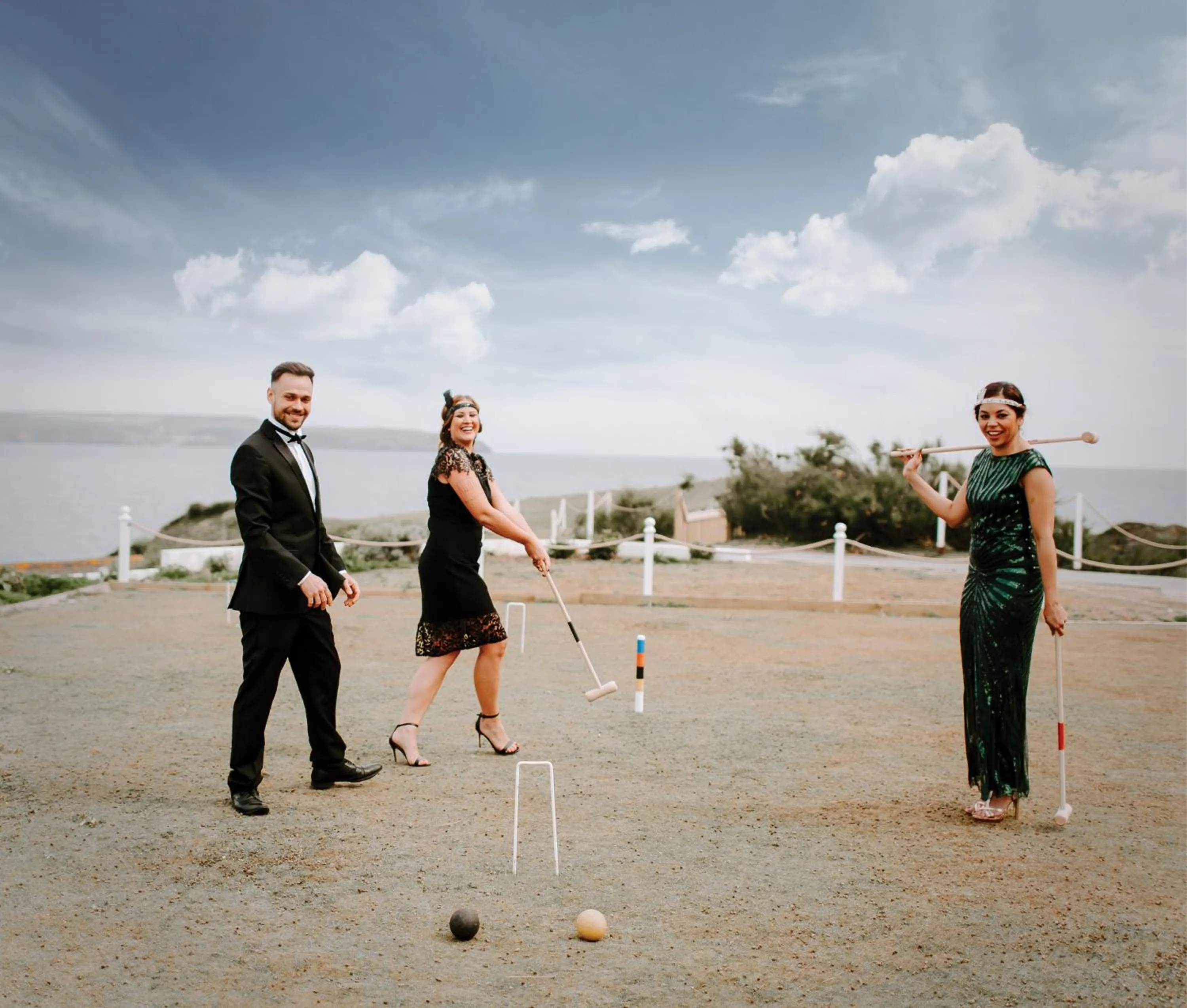 People in Burgh Island Hotel