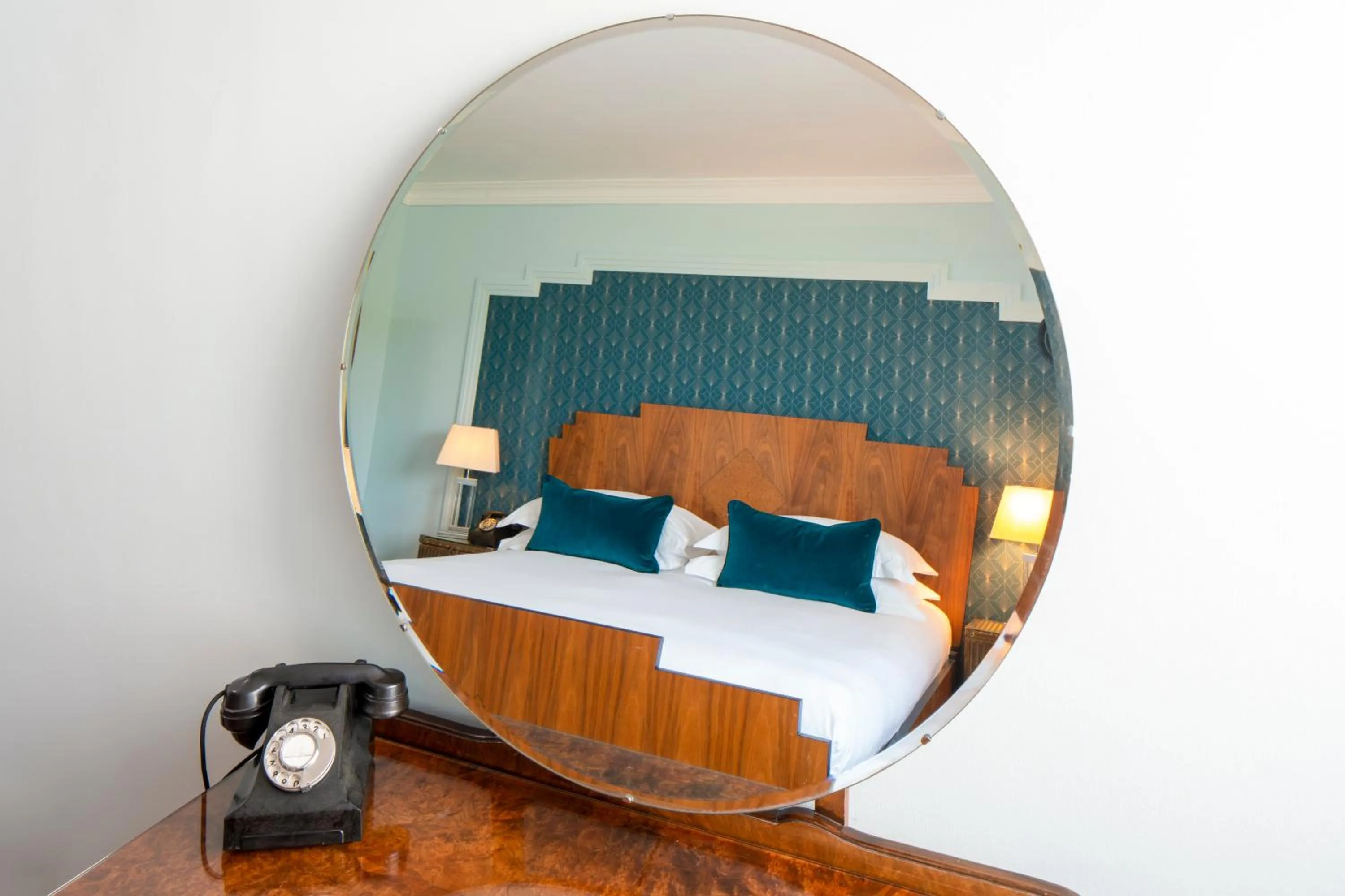 Bed in Burgh Island Hotel