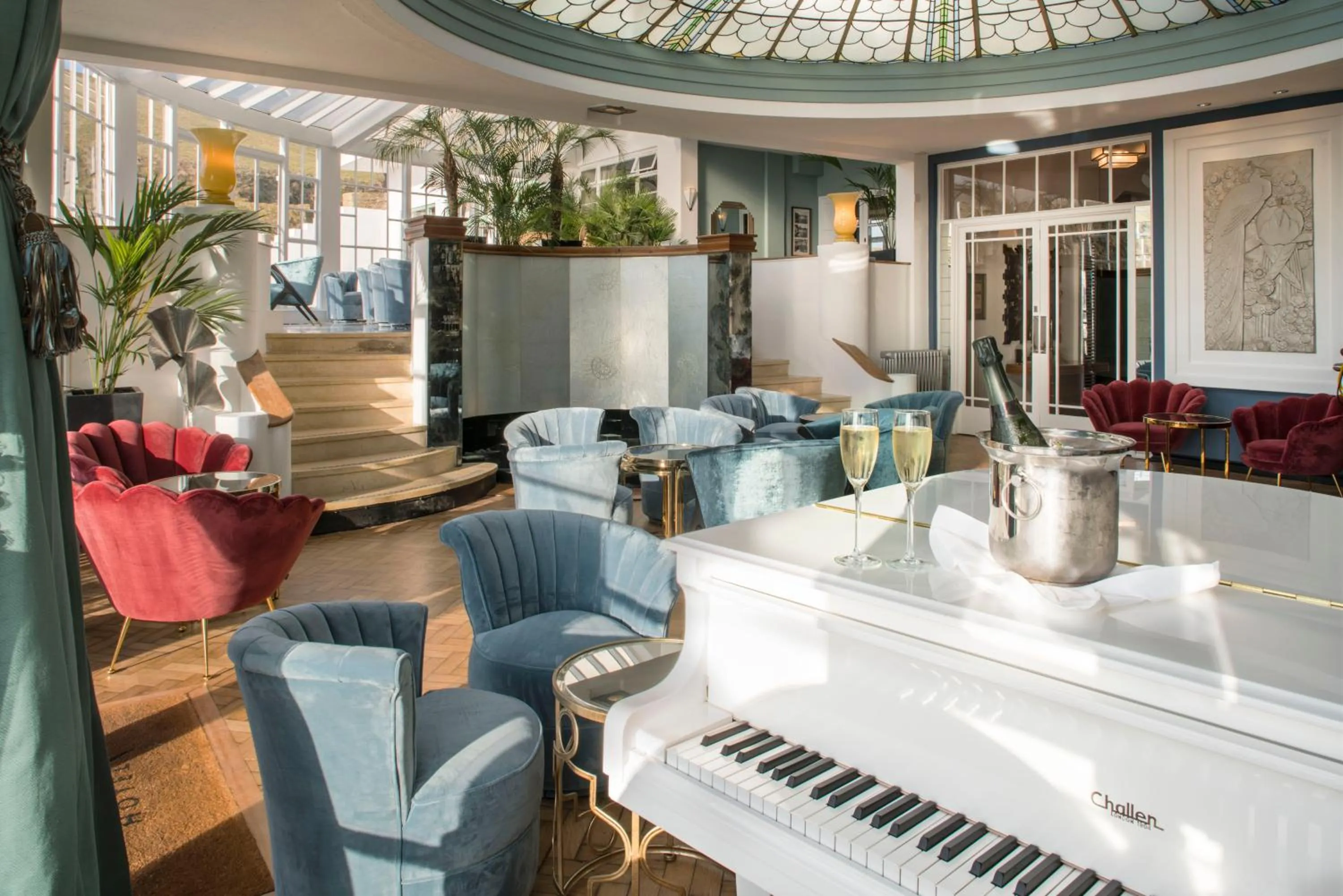 Lounge or bar in Burgh Island Hotel