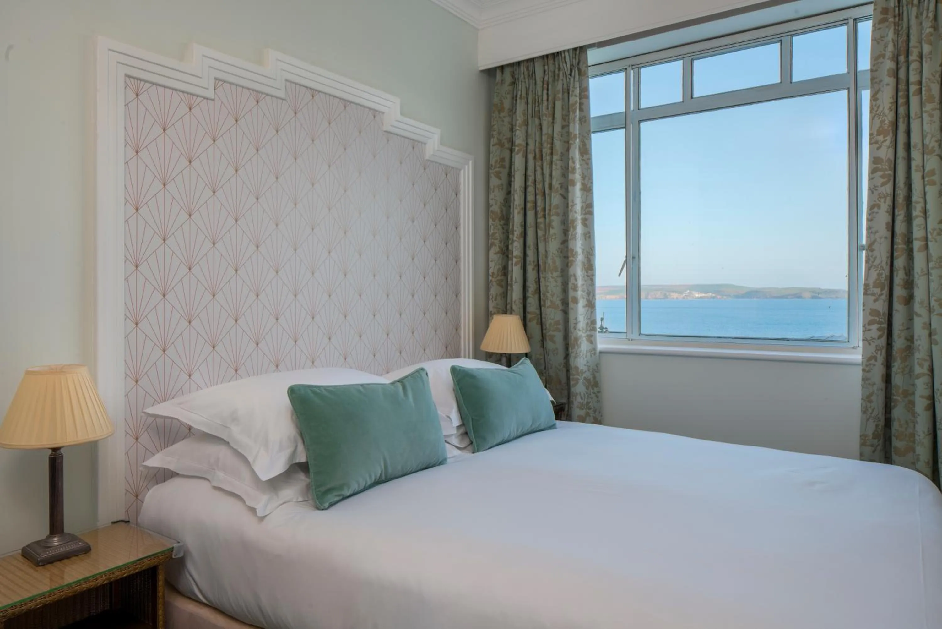 Bed in Burgh Island Hotel