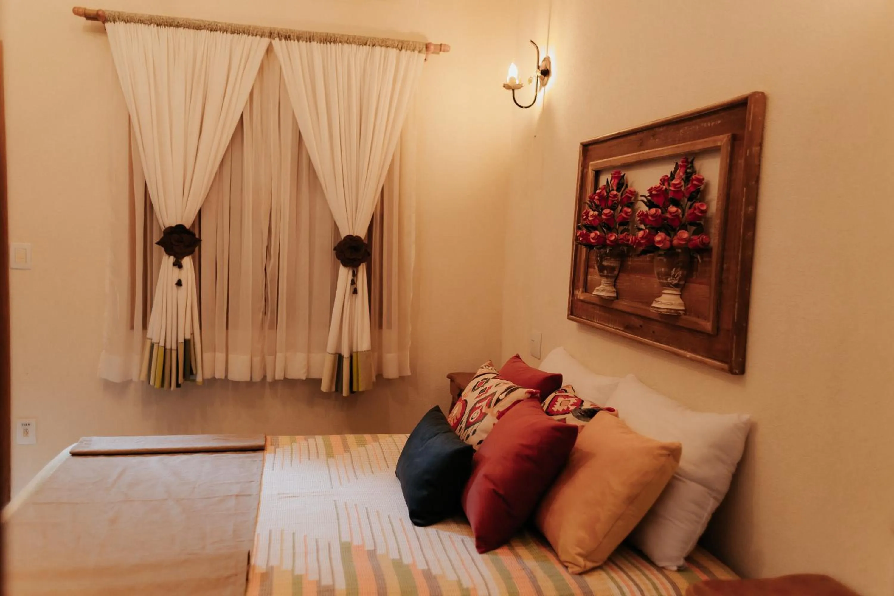 Bed in Hotel Pousada Chalé das Flores
