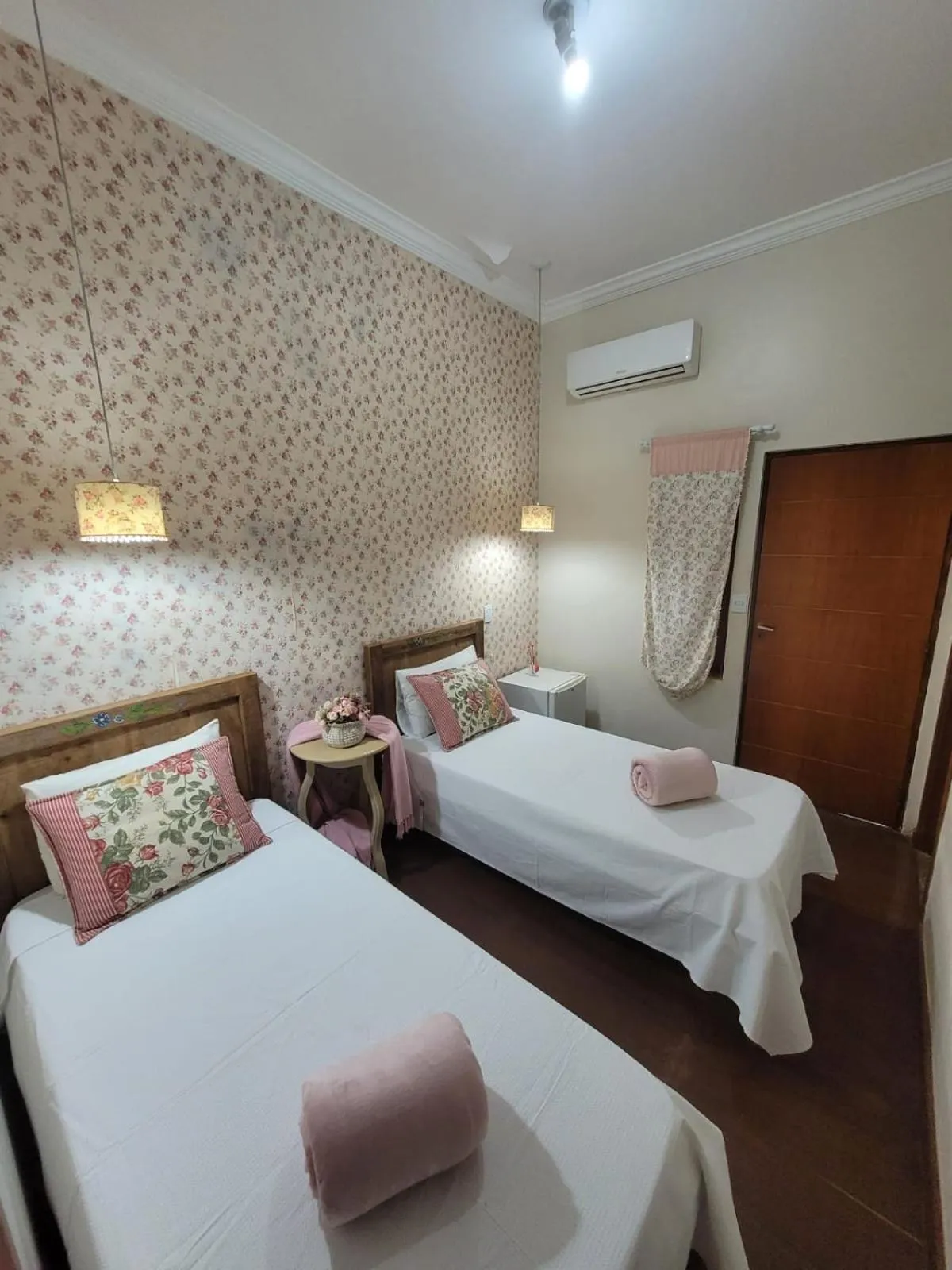 Bed in Hotel Pousada Chalé das Flores