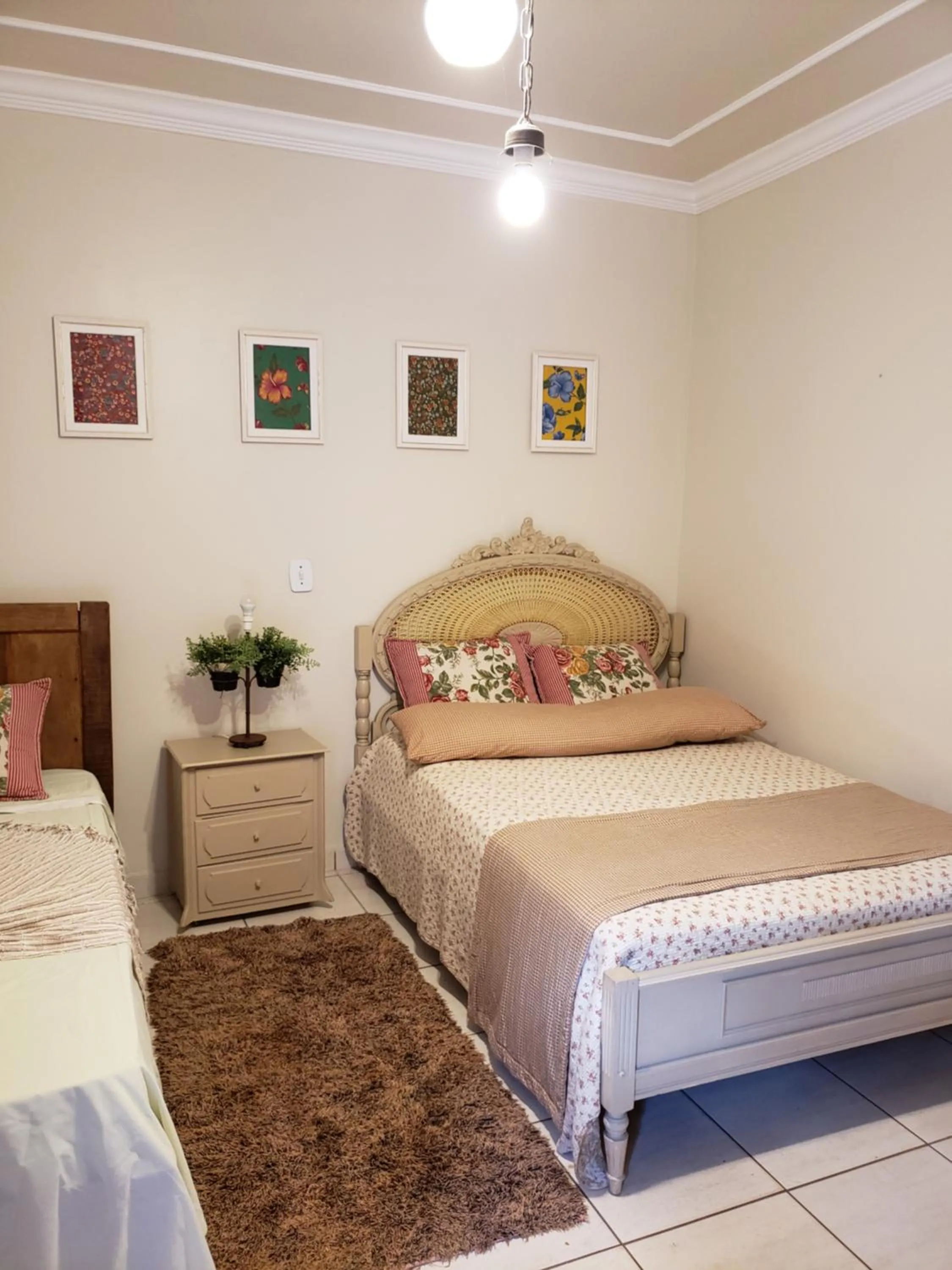 Bed in Hotel Pousada Chalé das Flores