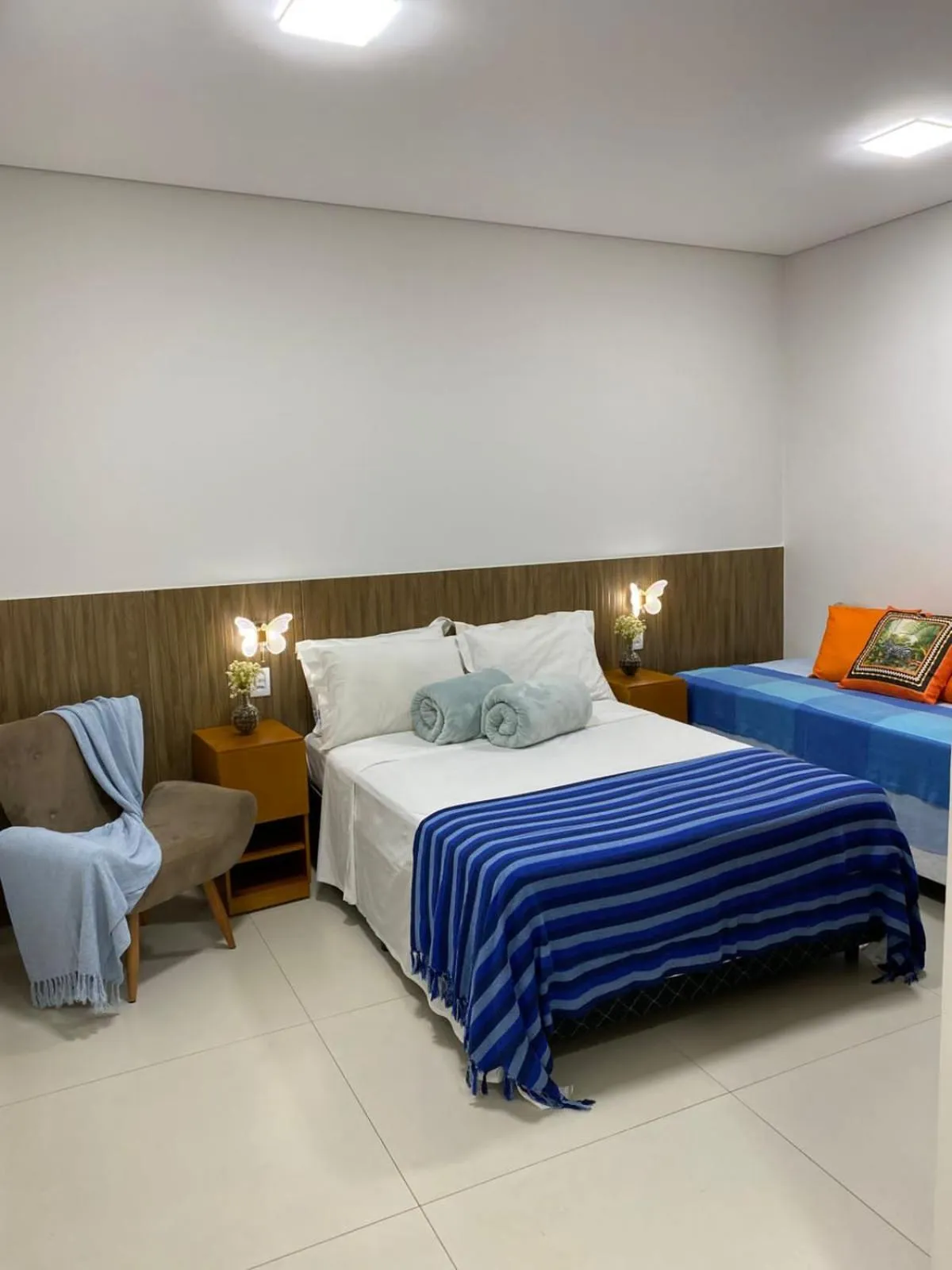 Bed in Hotel Pousada Chalé das Flores