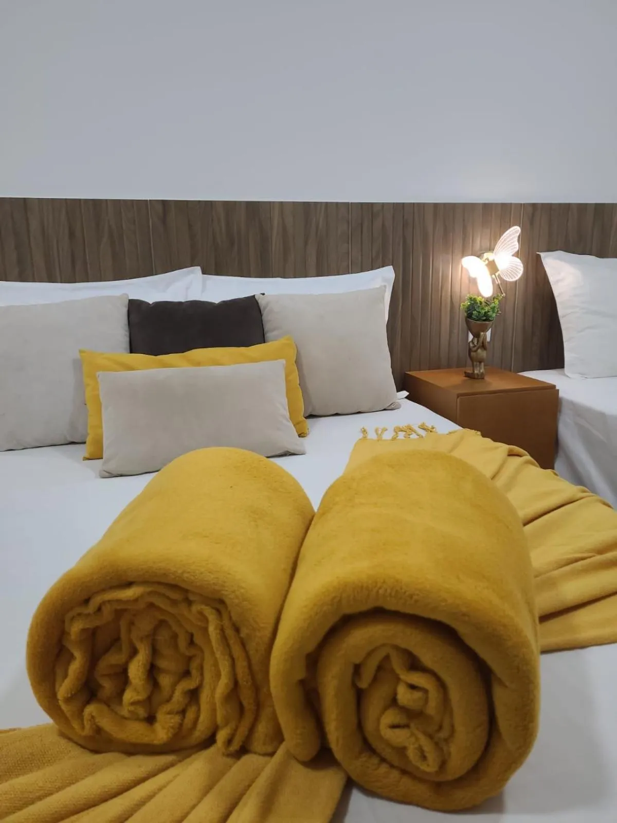 Bed in Hotel Pousada Chalé das Flores