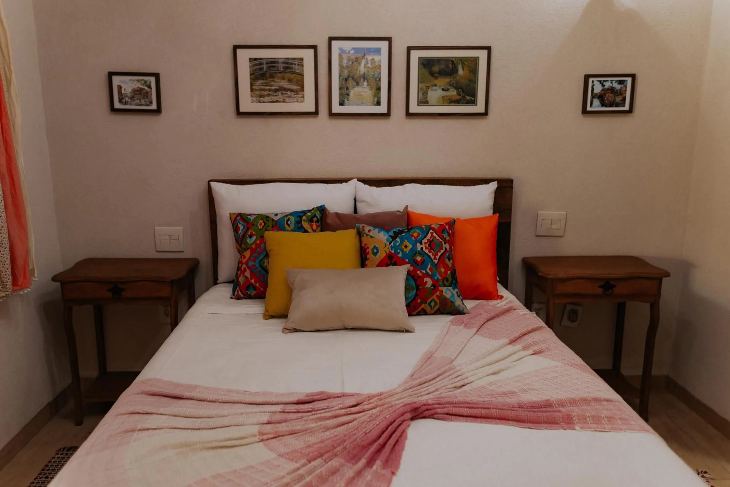 Bed in Hotel Pousada Chalé das Flores