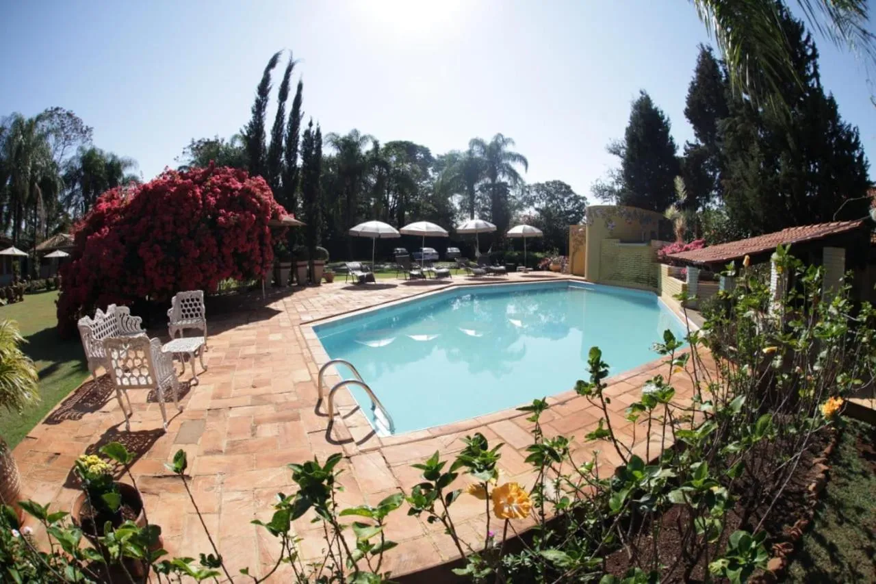 Pool view in Hotel Pousada Chalé das Flores