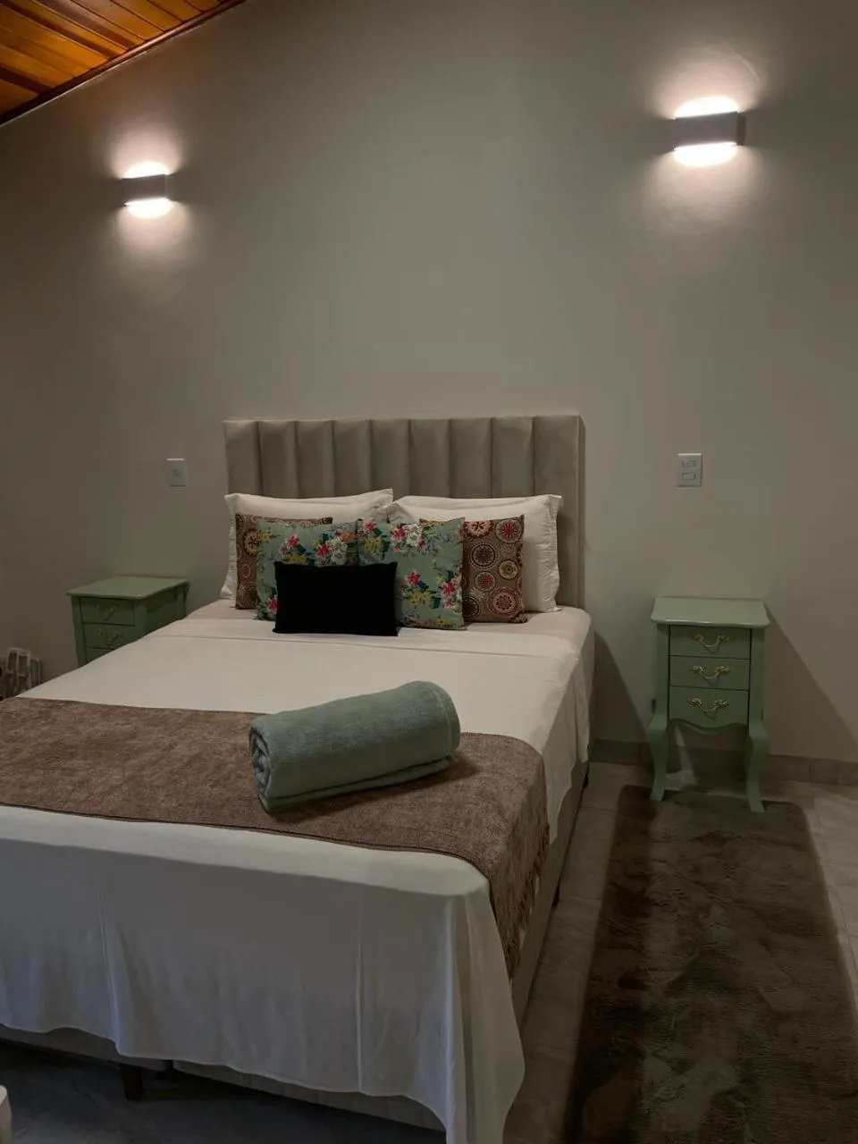 Bed in Hotel Pousada Chalé das Flores