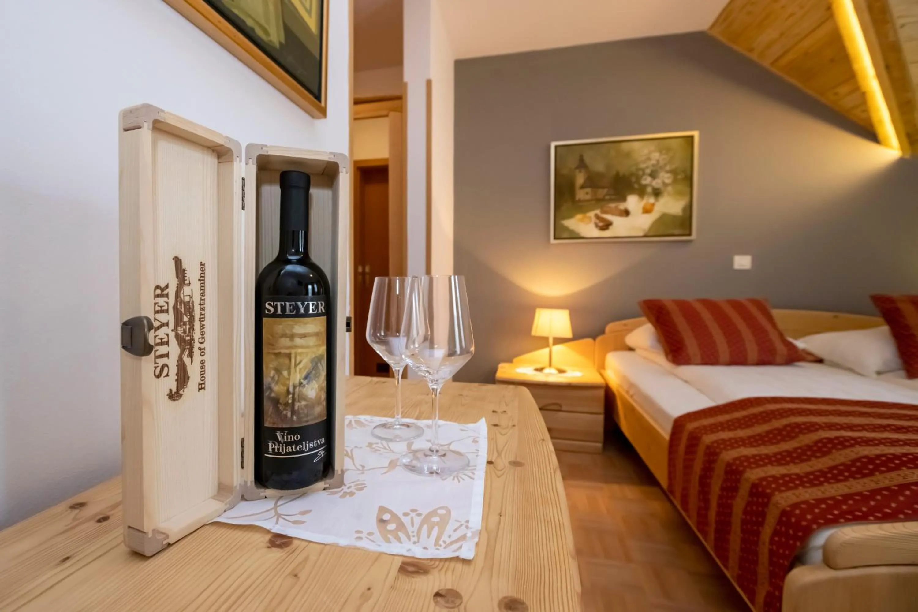 View (from property/room), Bed in Art Hotel Kristal