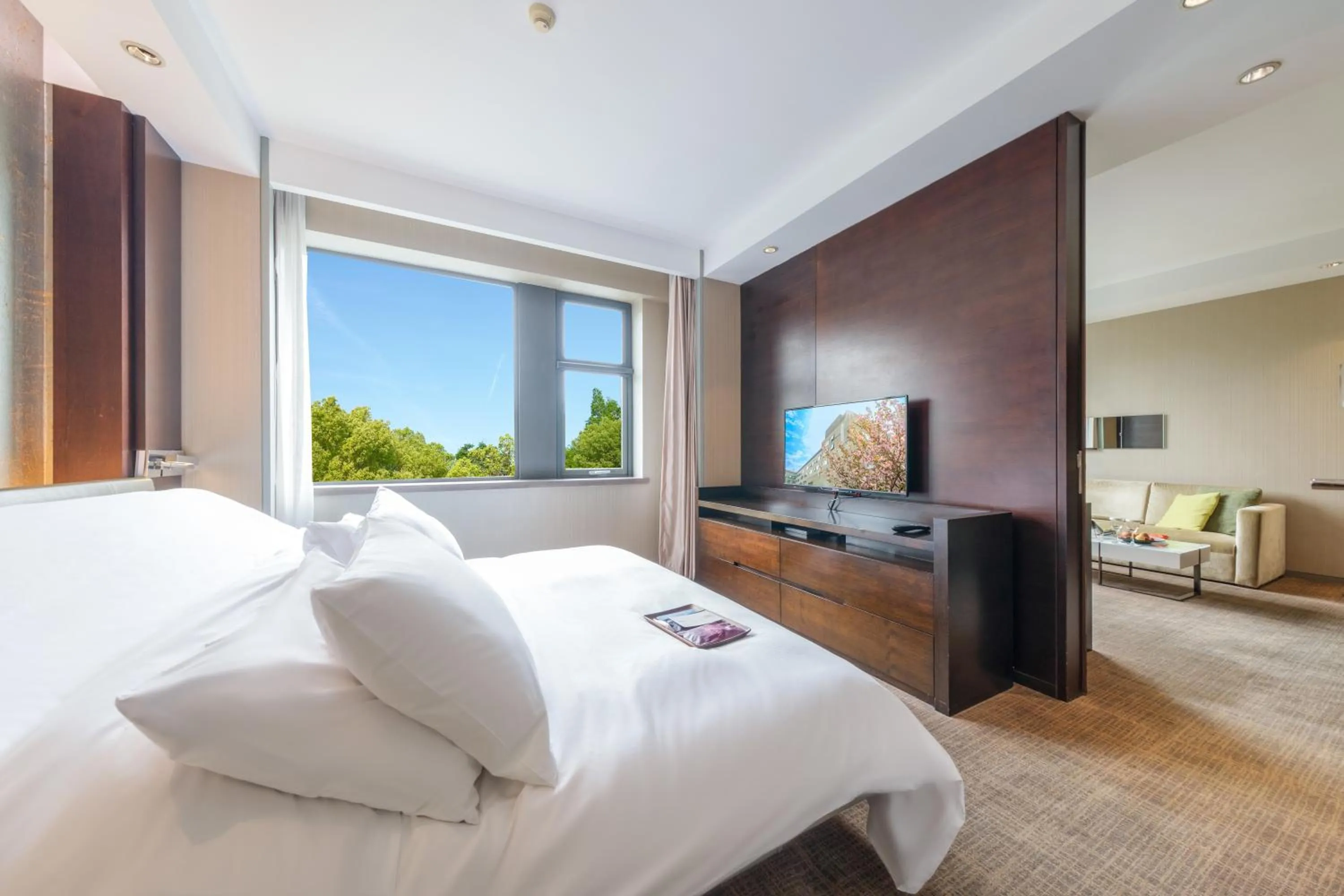 Bed in Shanghai Zhangjiang Parkyard Hotel