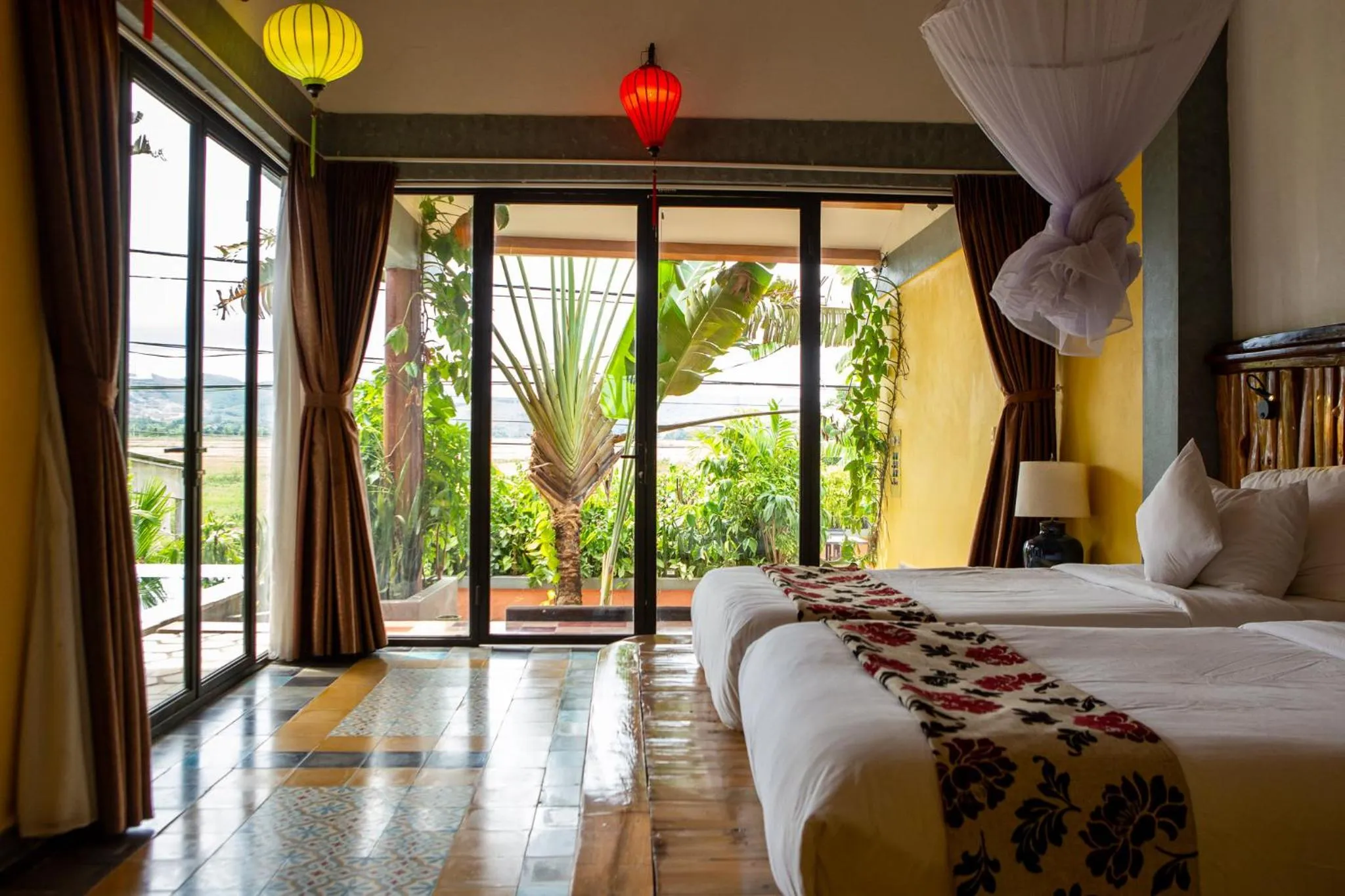 Bed in Phong Nha Farmstay