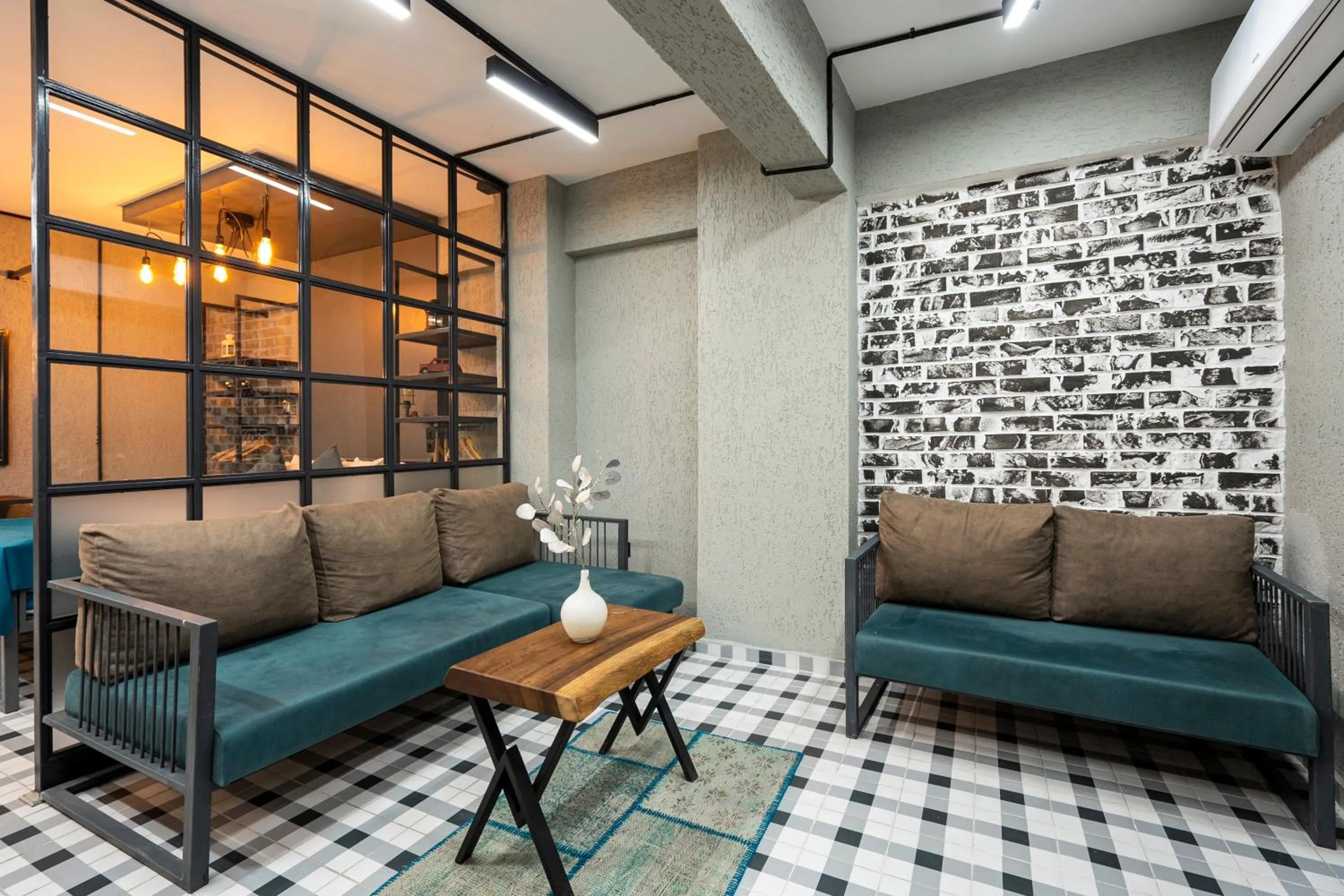 Seating area in Cube Suites