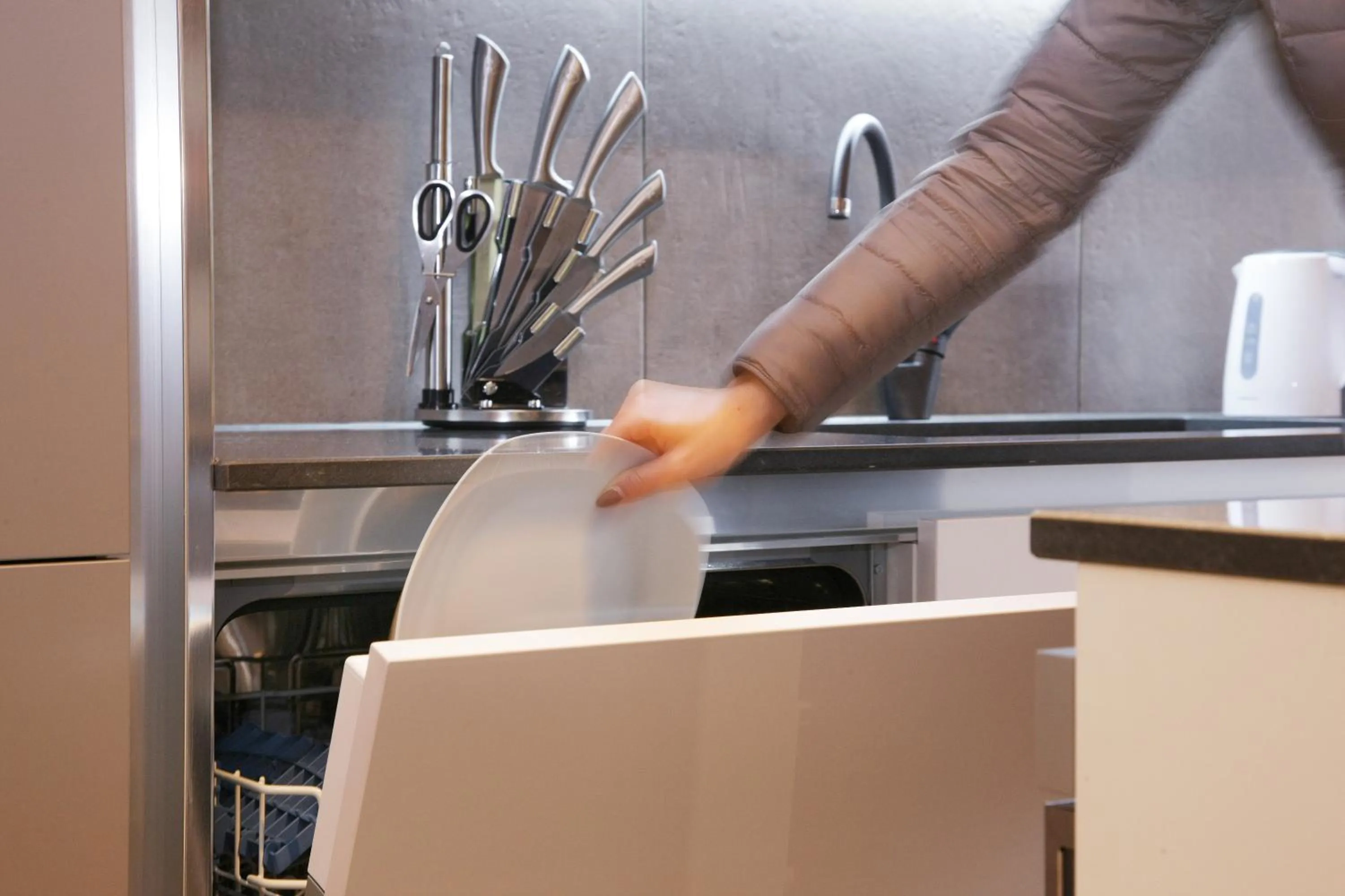 Kitchen or kitchenette in Aparthotel Zell am See (Contactless Check-In)