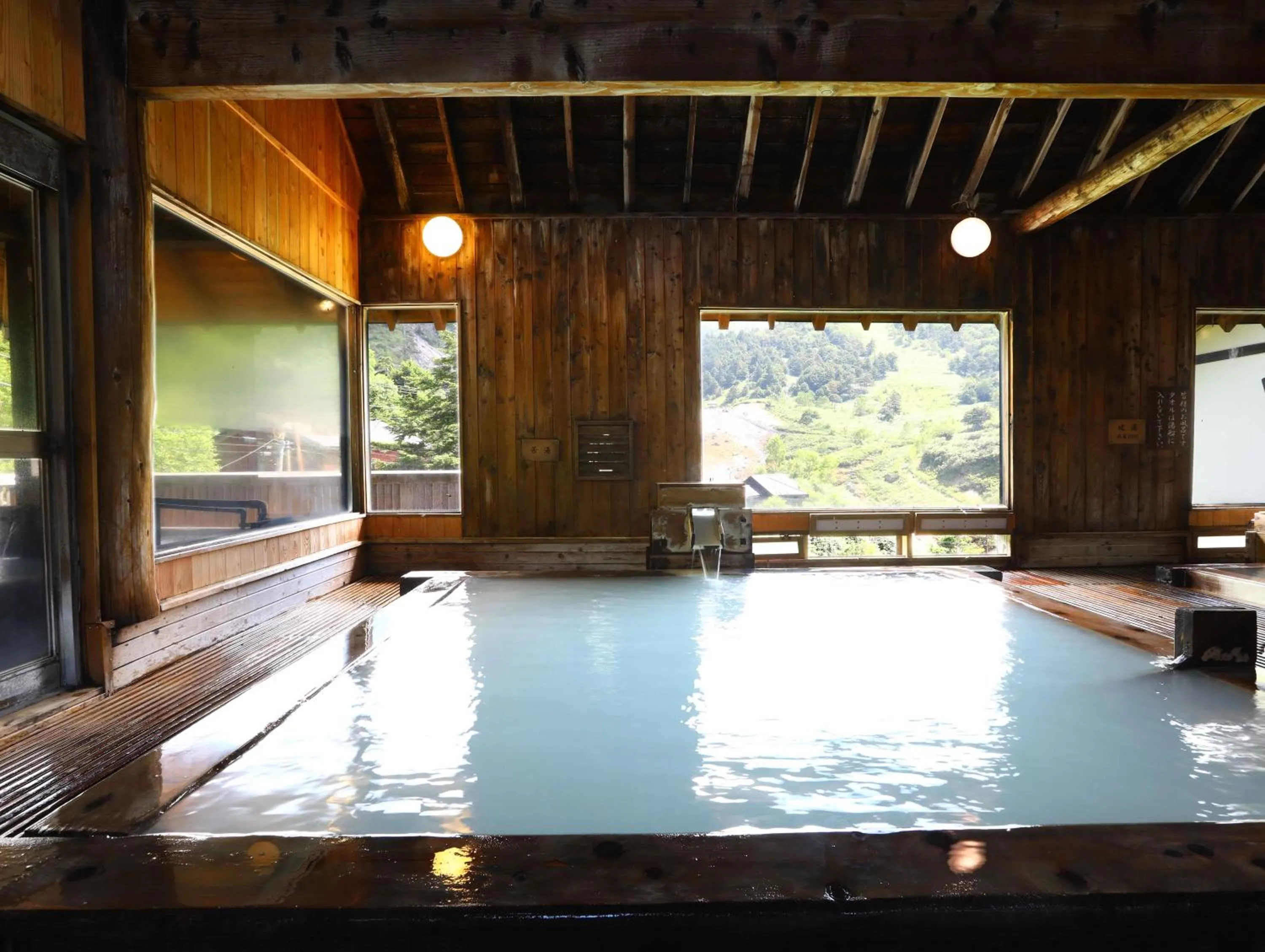 Hot Spring Bath in Manza Onsen Nisshinkan