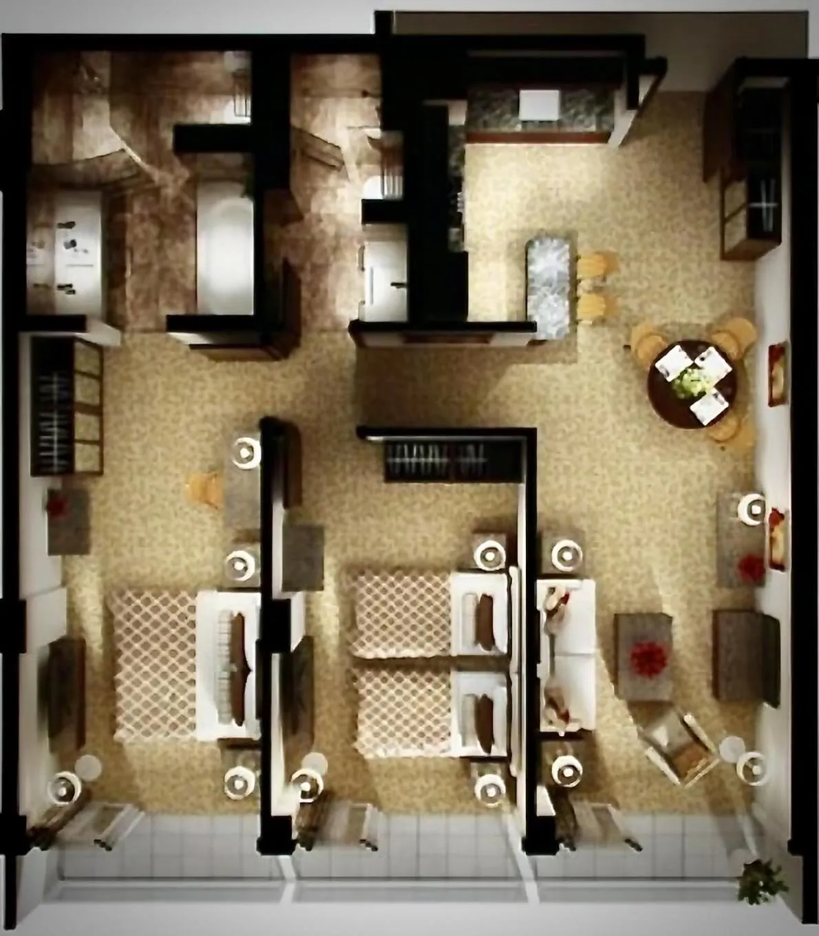 Floor plan in Taj Luxury Suite