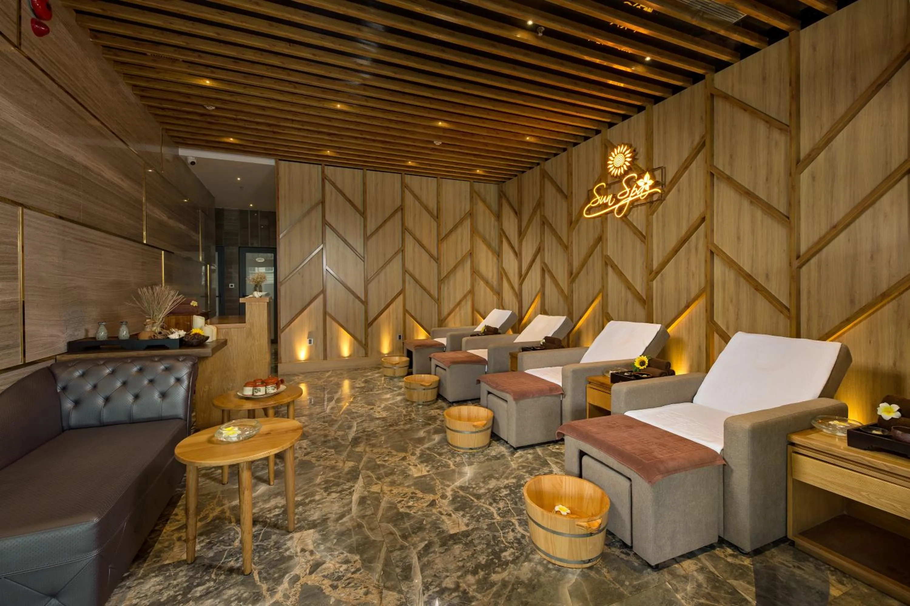 Seating area in Grand Sunrise Boutique Hotel
