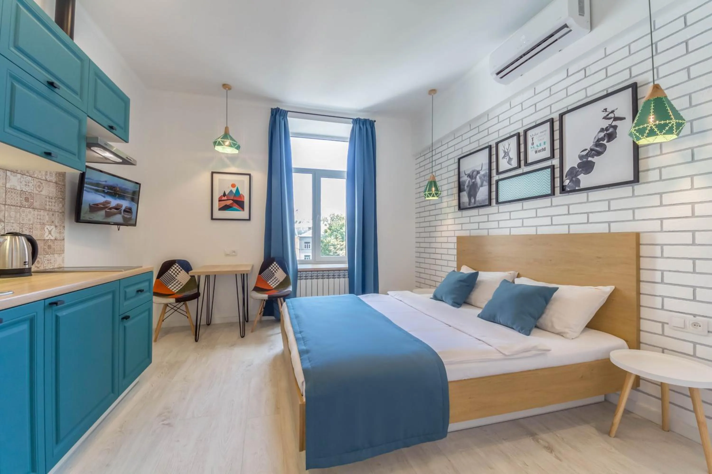 Bed in Idea Design Apart-Hotel