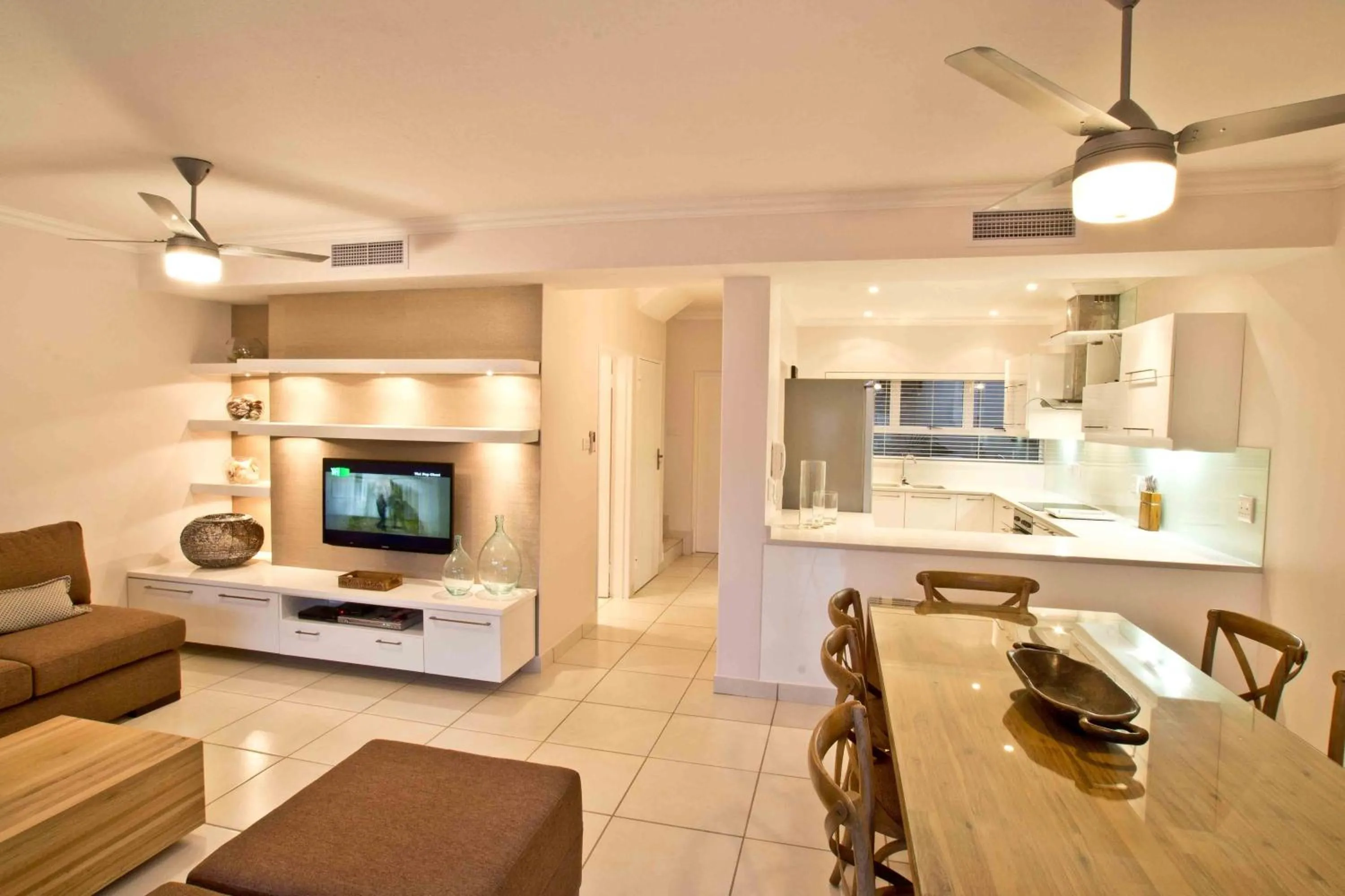 Living room, Kitchen/Kitchenette in D3 Sea Lodge - by Stay in Umhlanga