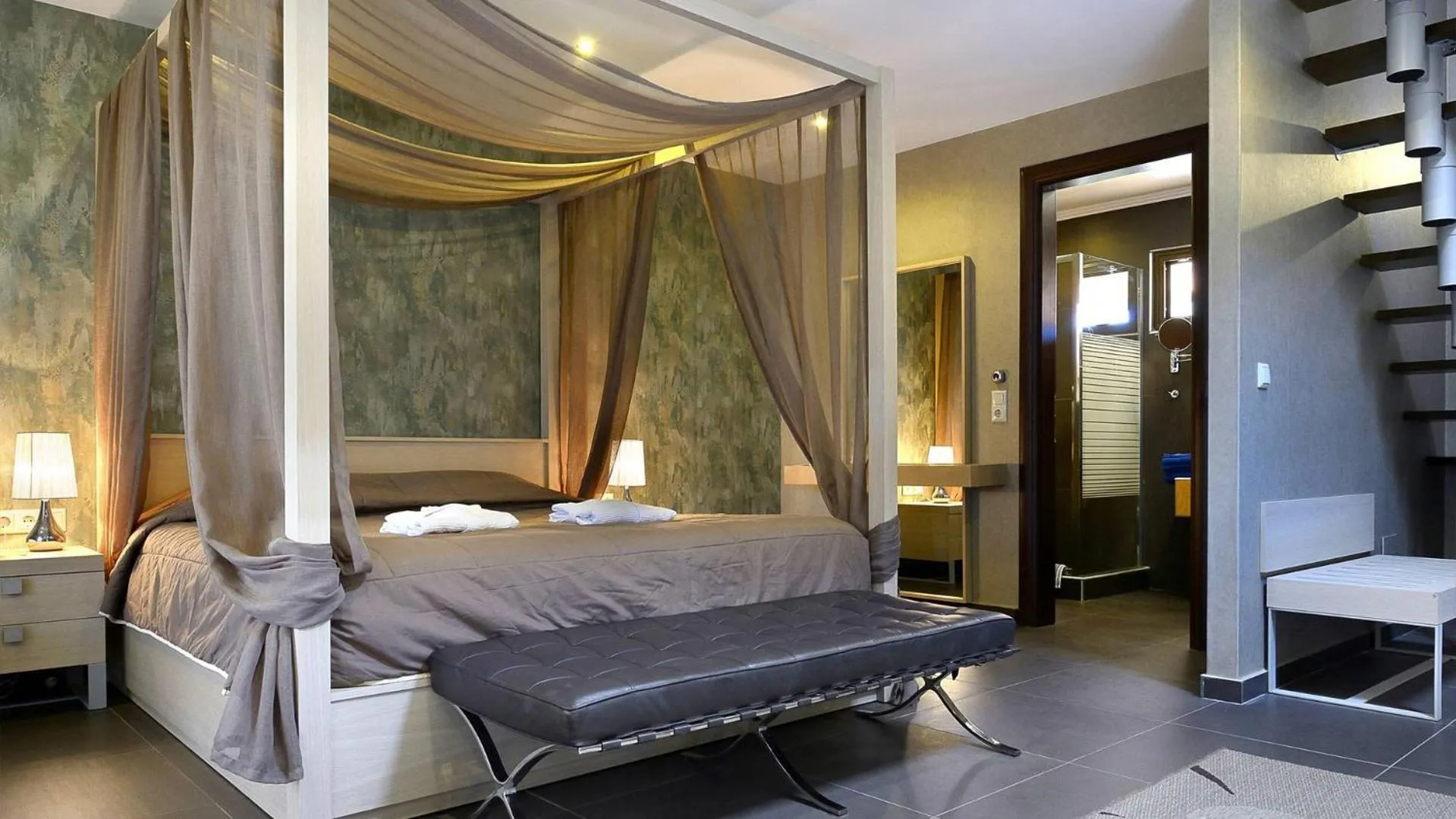 Bedroom, Bed in Atrium Hotel Thassos