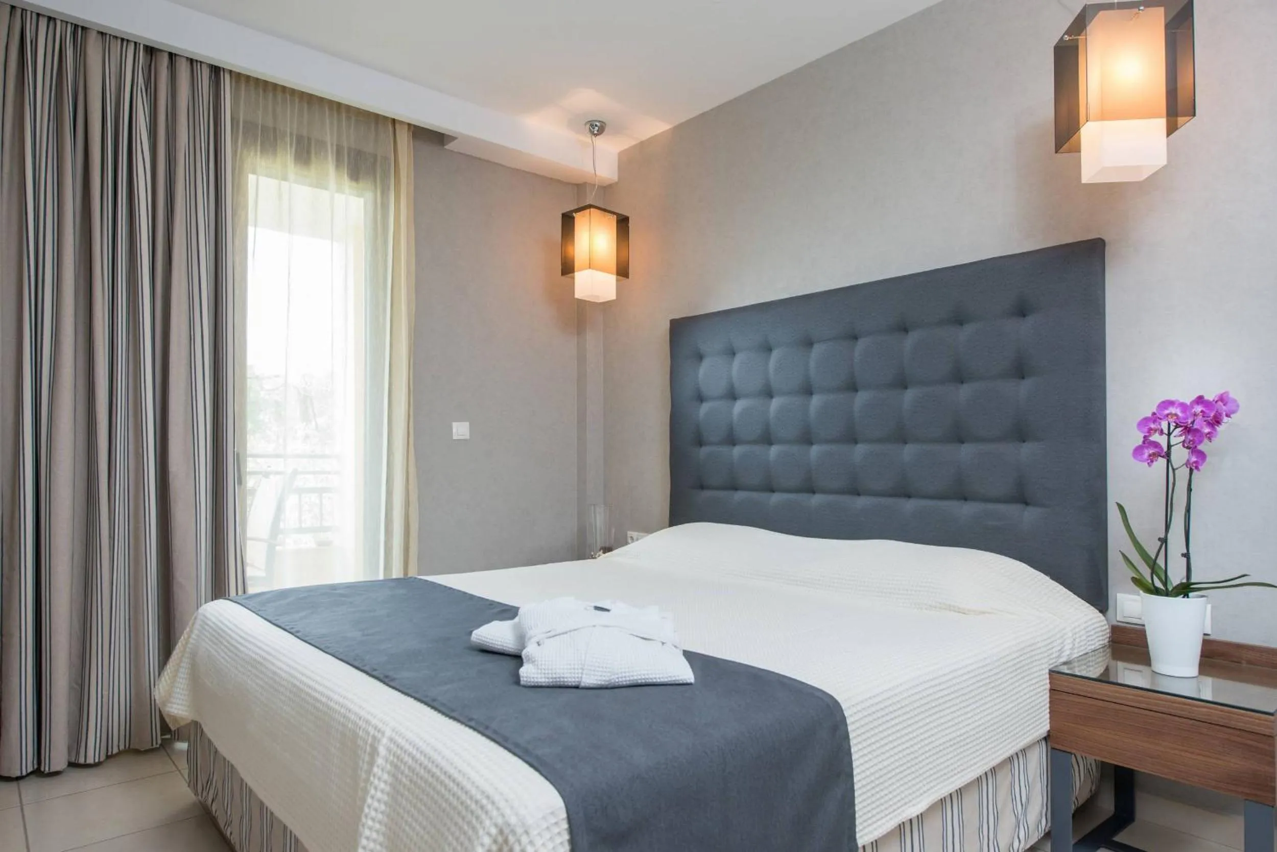 Bedroom, Bed in Atrium Hotel Thassos