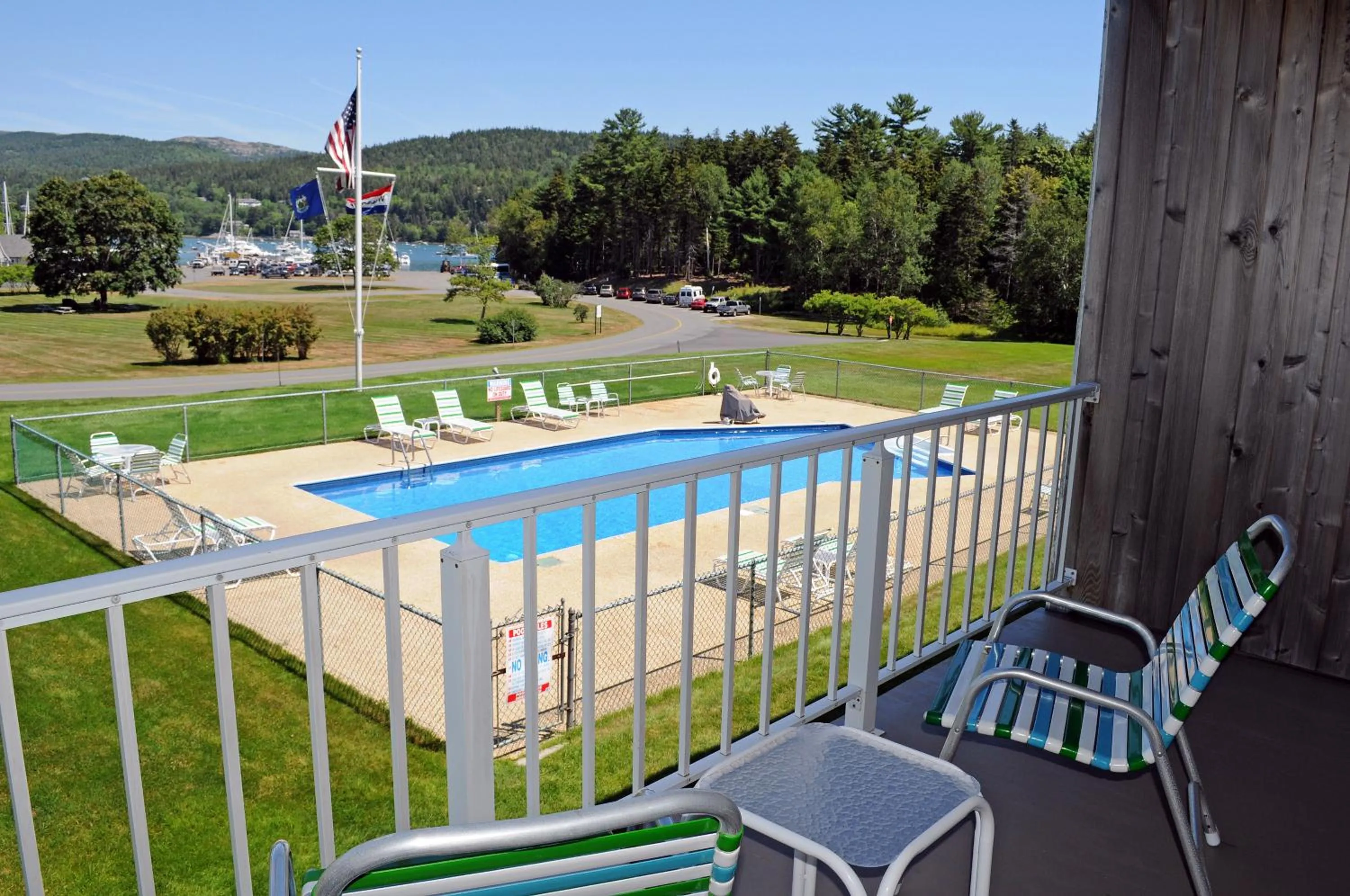 Pool view in Kimball Terrace Inn