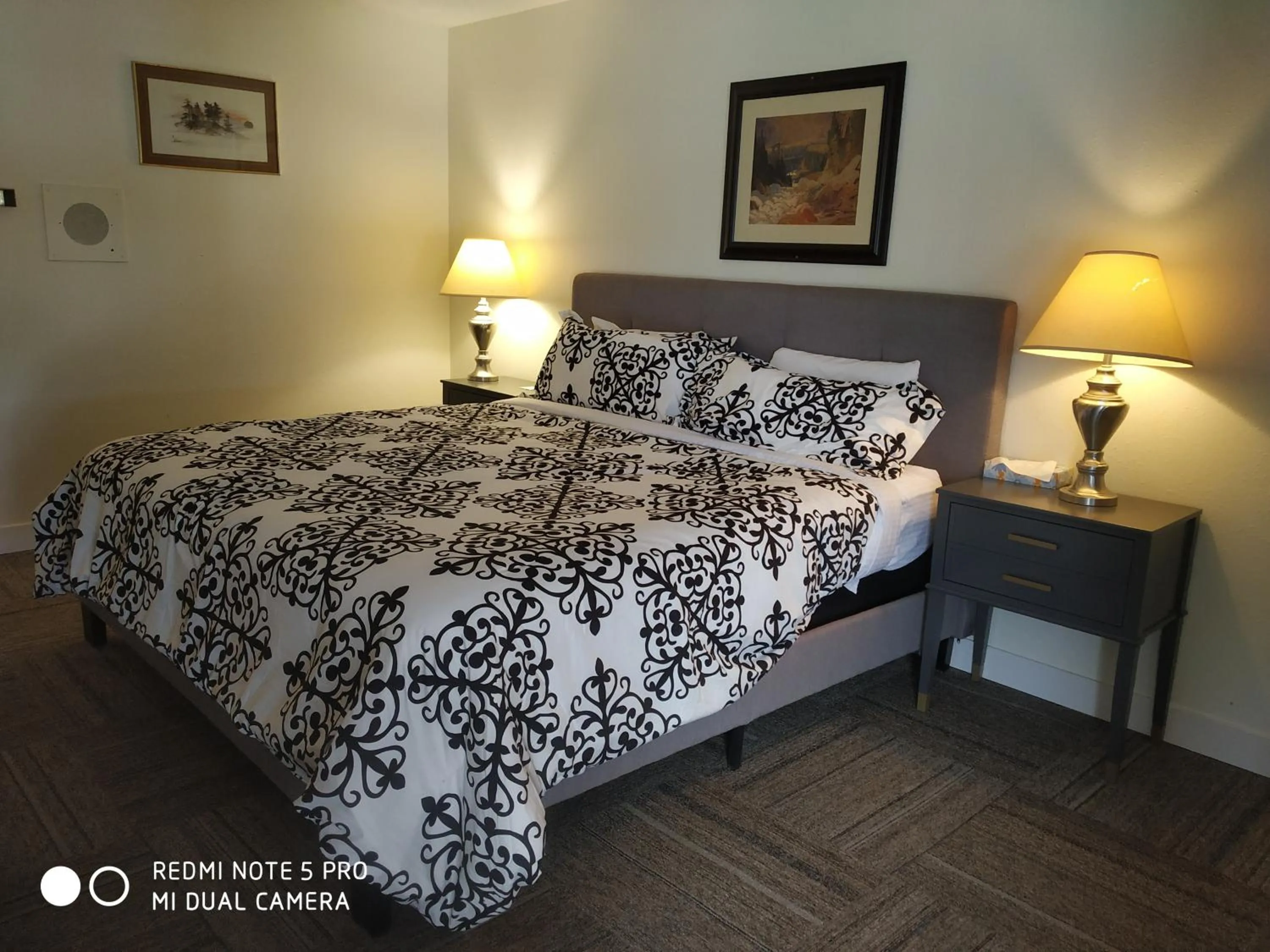 Bed in Pleasant Valley Motel Houston