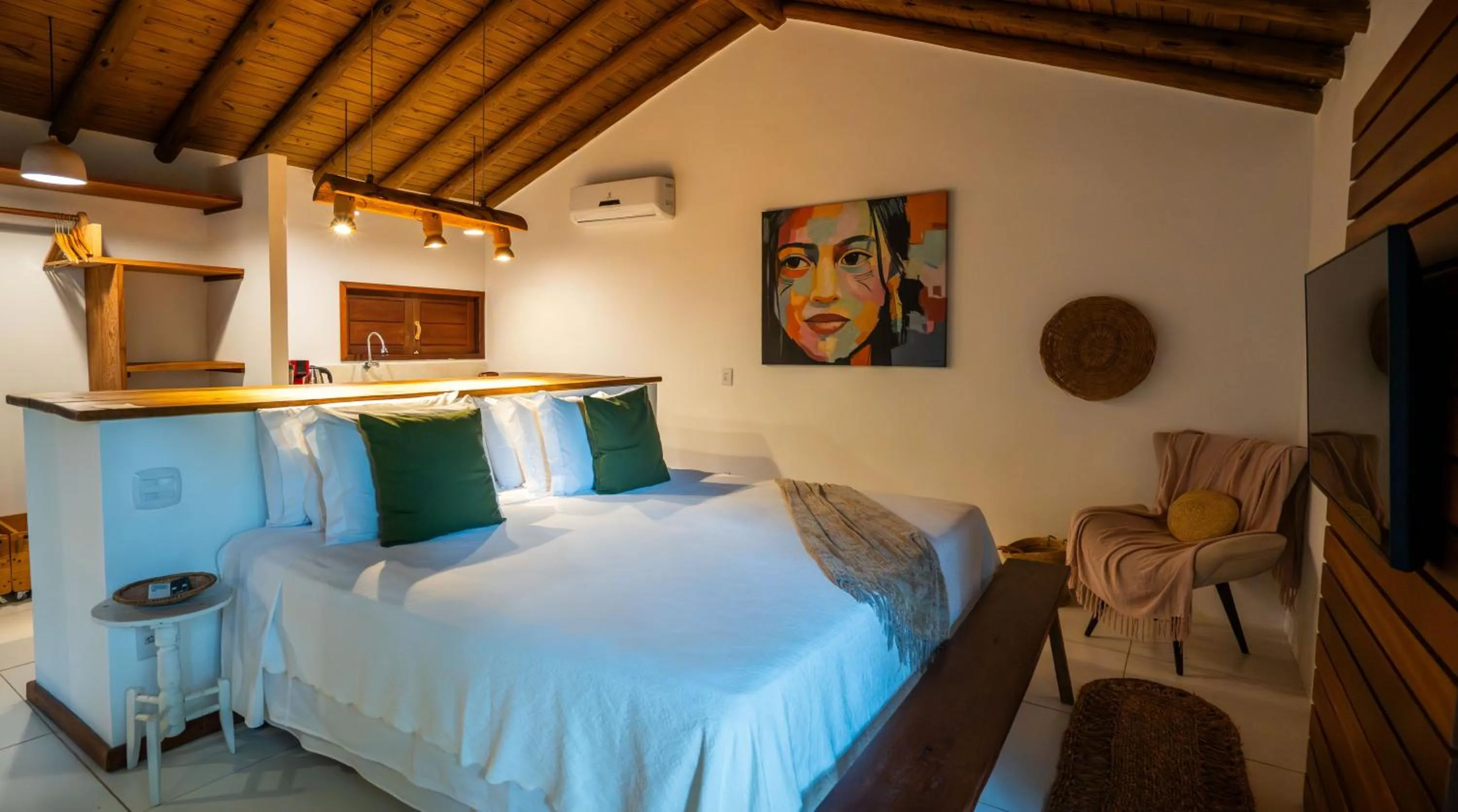 Bed in Casa e Pousada Alecrim