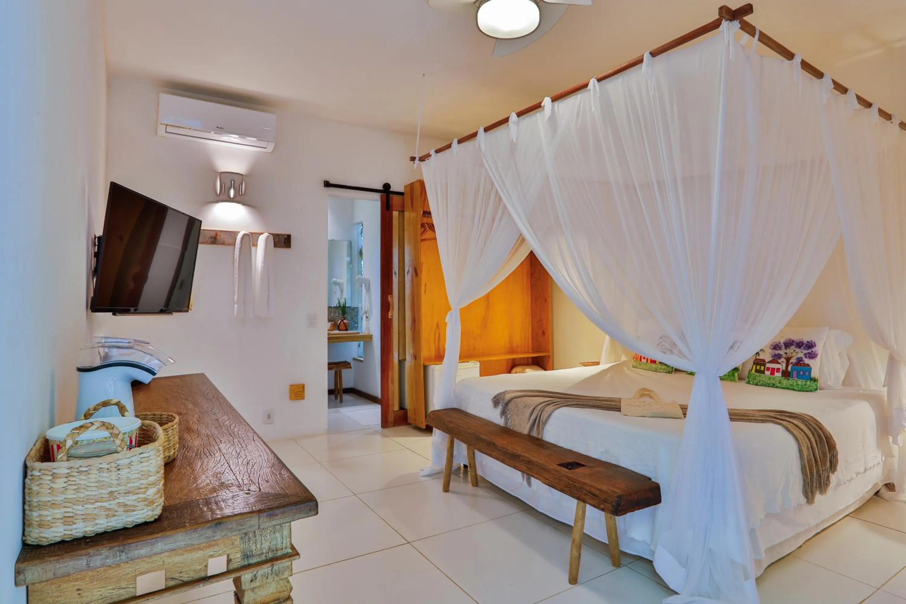 Bed in Casa e Pousada Alecrim