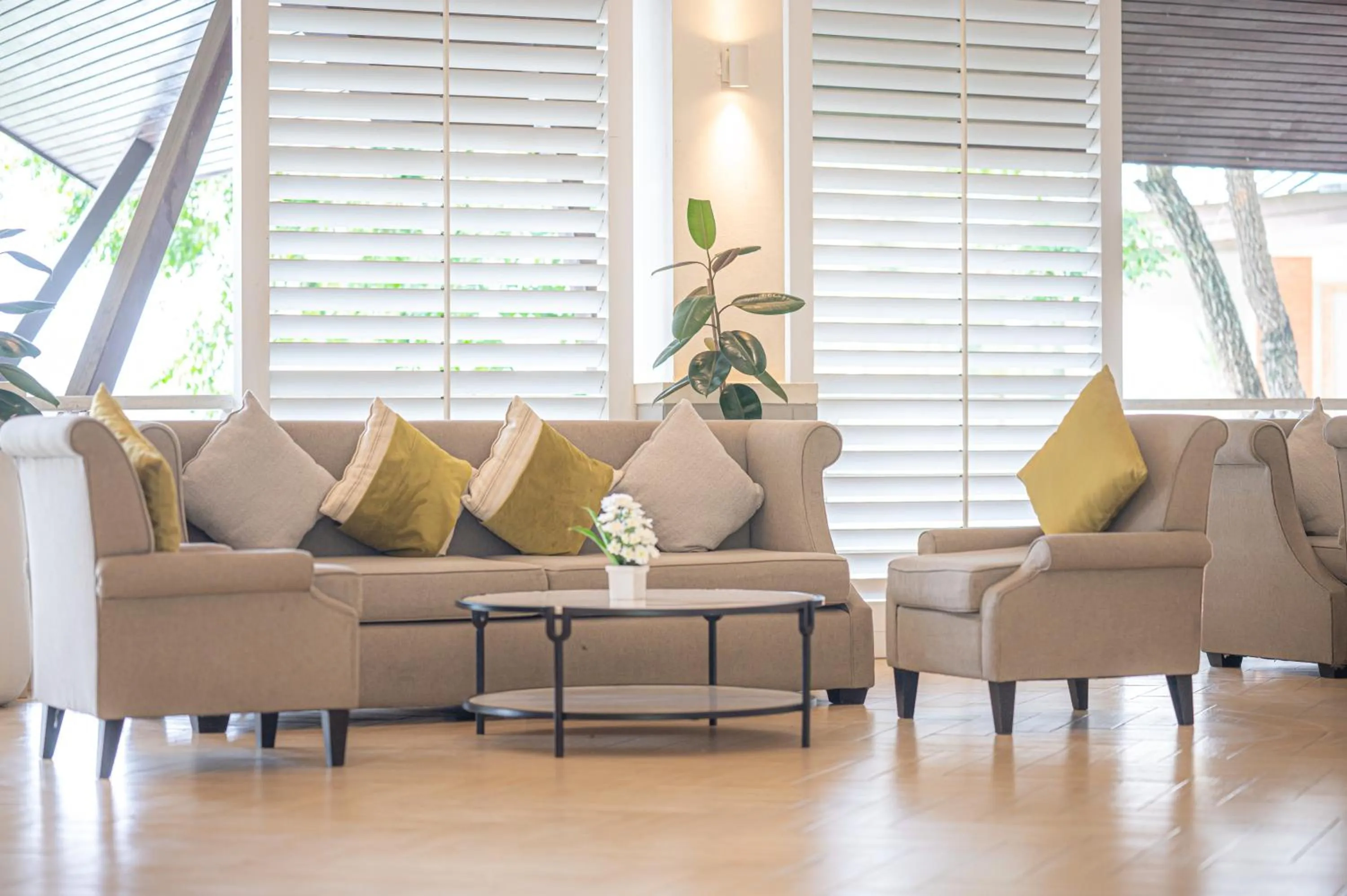 Seating area in Eco Hotel by Thammasat