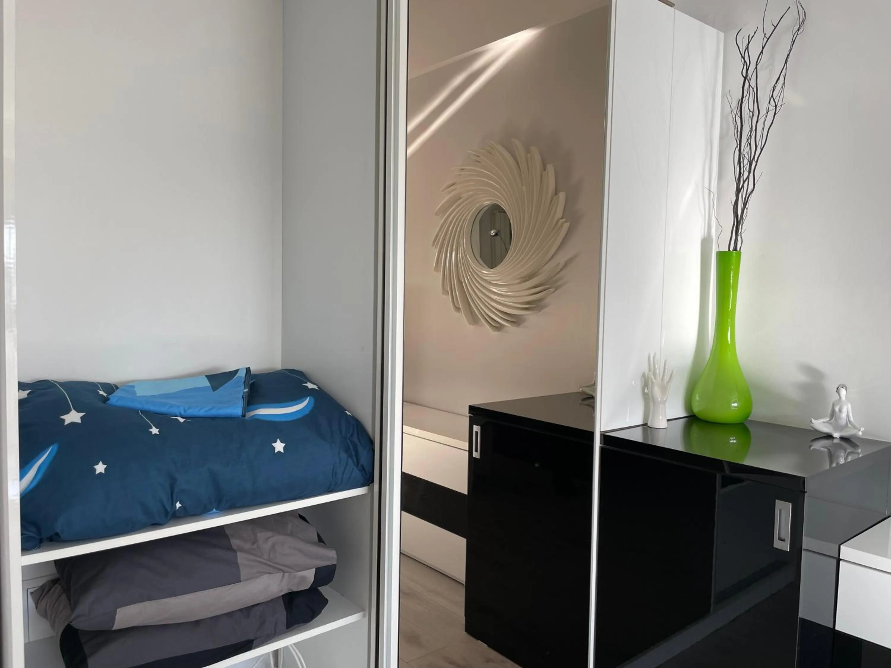 wardrobe in Luxury Two Room Apartment Residence Militari M3