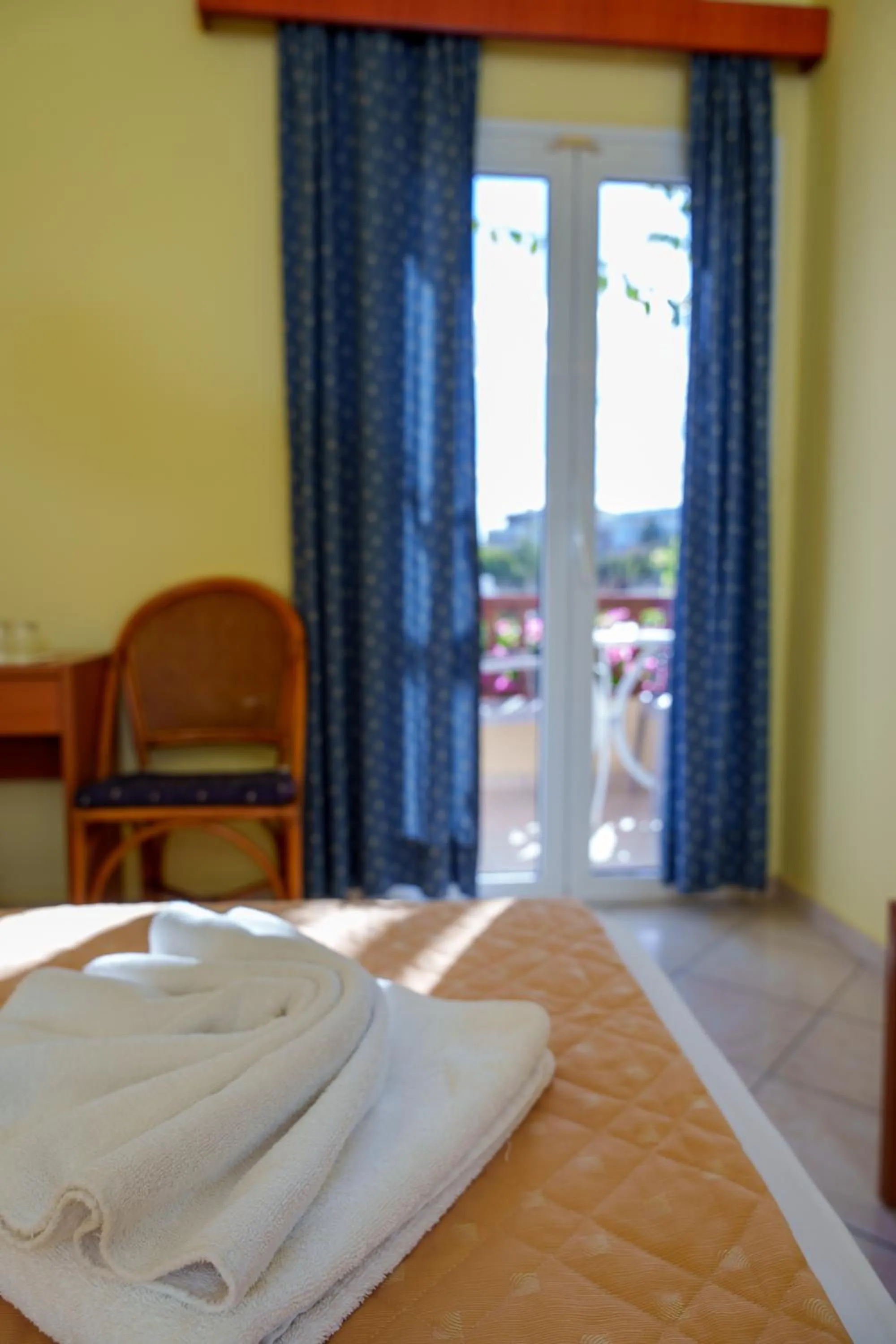 Bed in Dedalos Beach Hotel