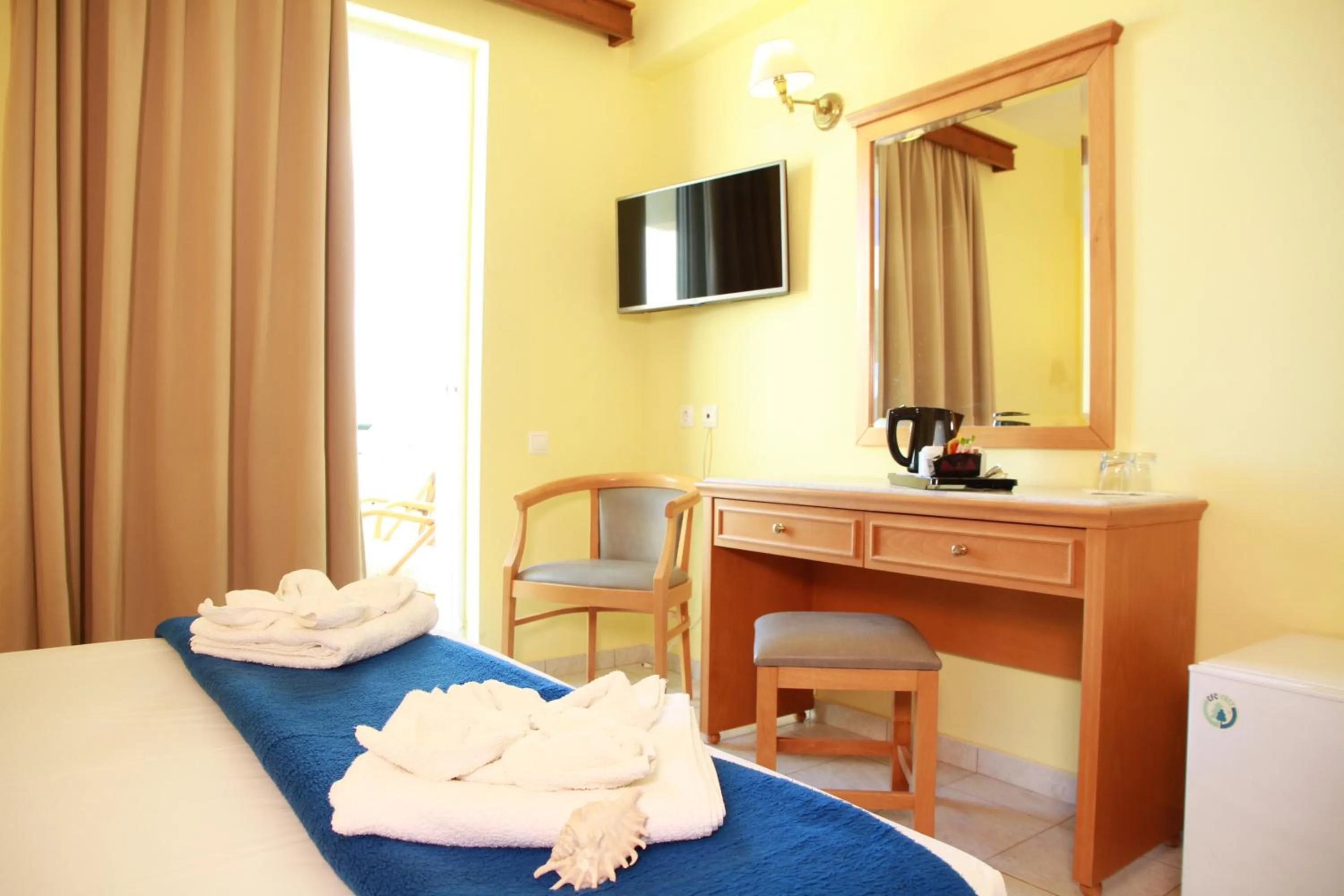 Bed in Dedalos Beach Hotel