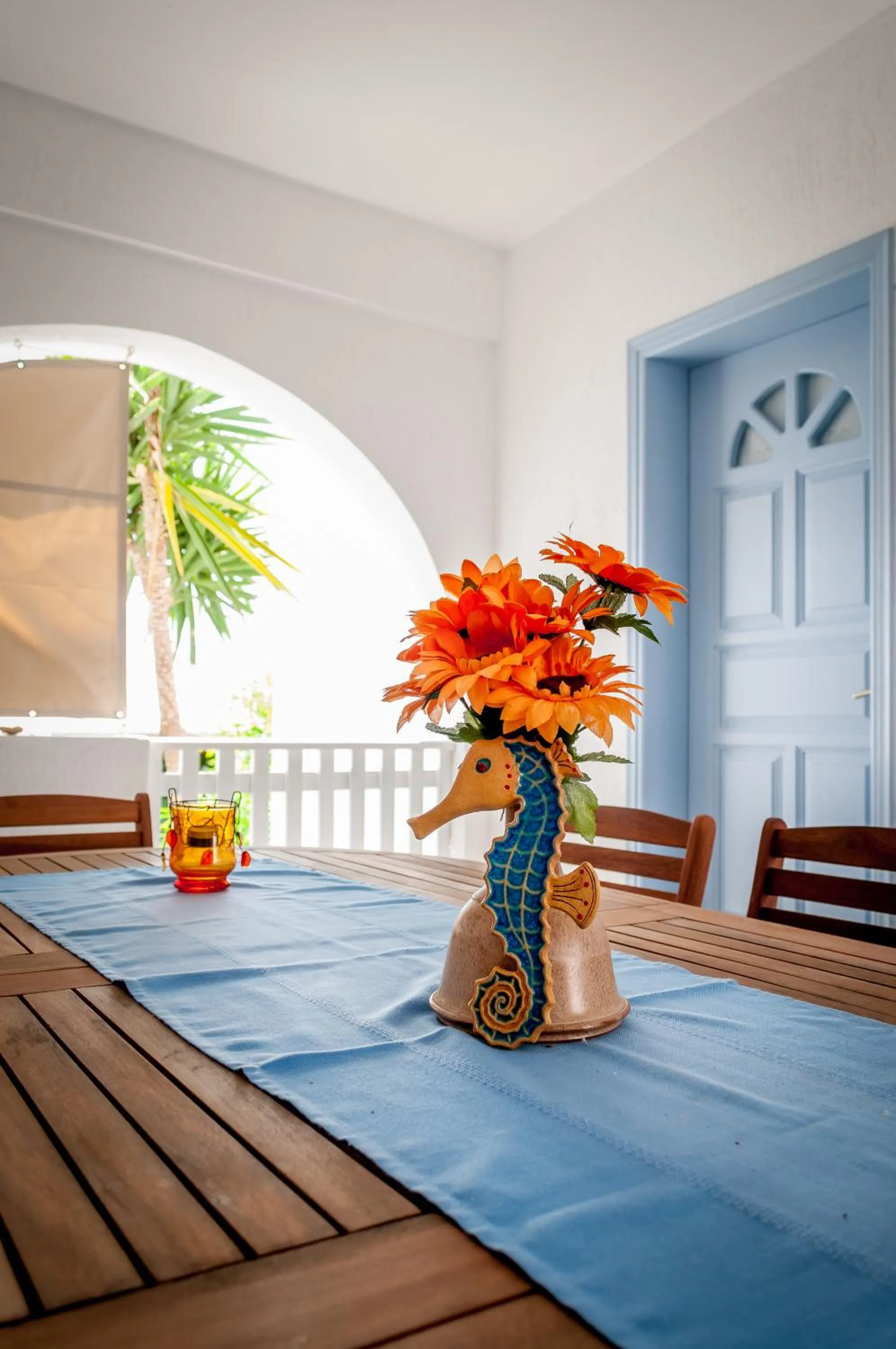 Decorative detail, Bed in Hotel Ippocampos Studios
