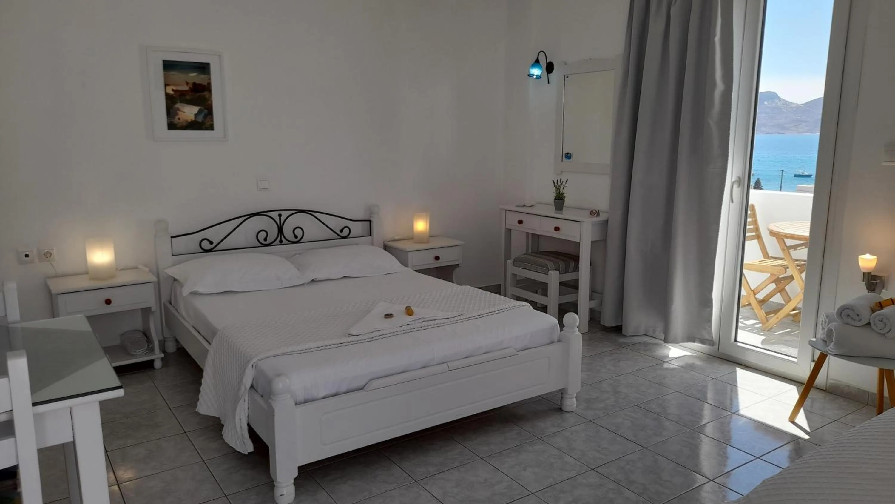 Bedroom, Bed in Hotel Ippocampos Studios