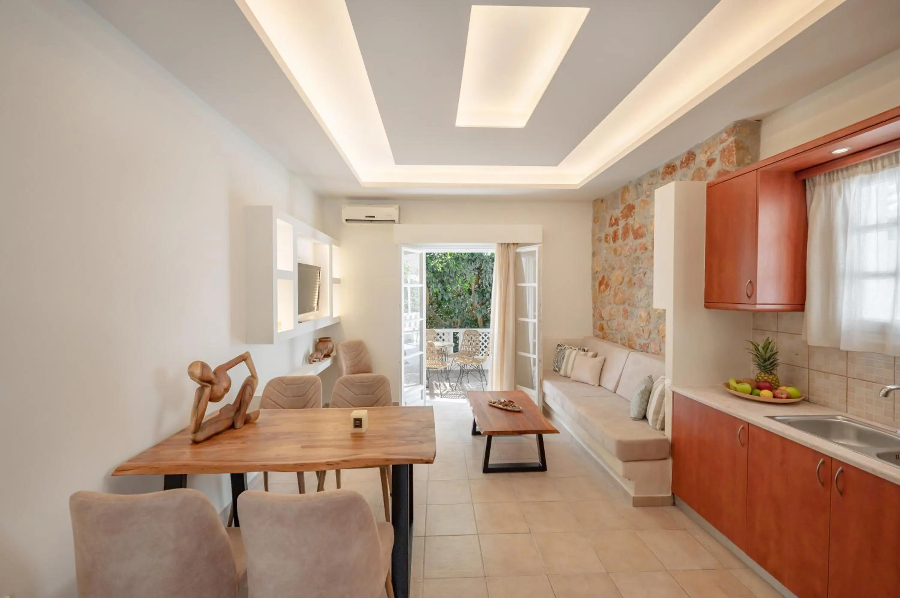 Seating area in Loukas & Emma Eco Houses