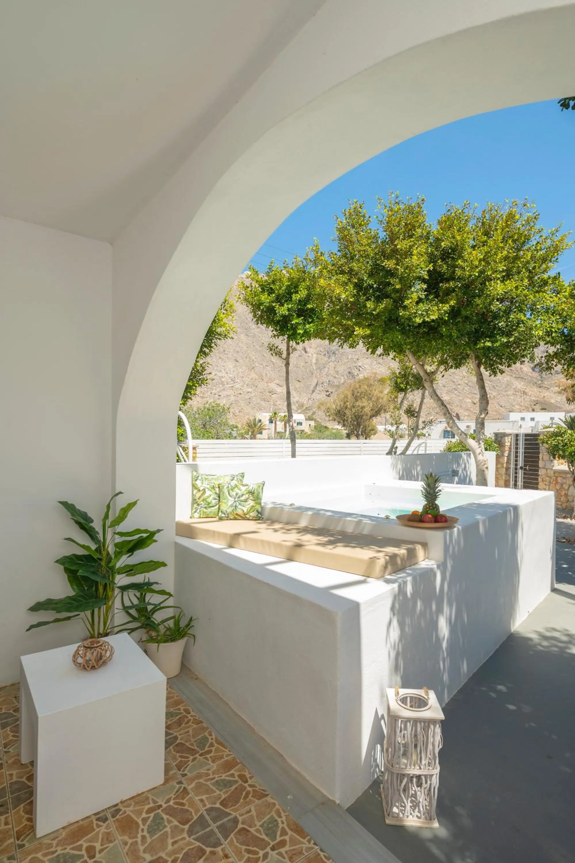 Garden view in Loukas & Emma Eco Houses